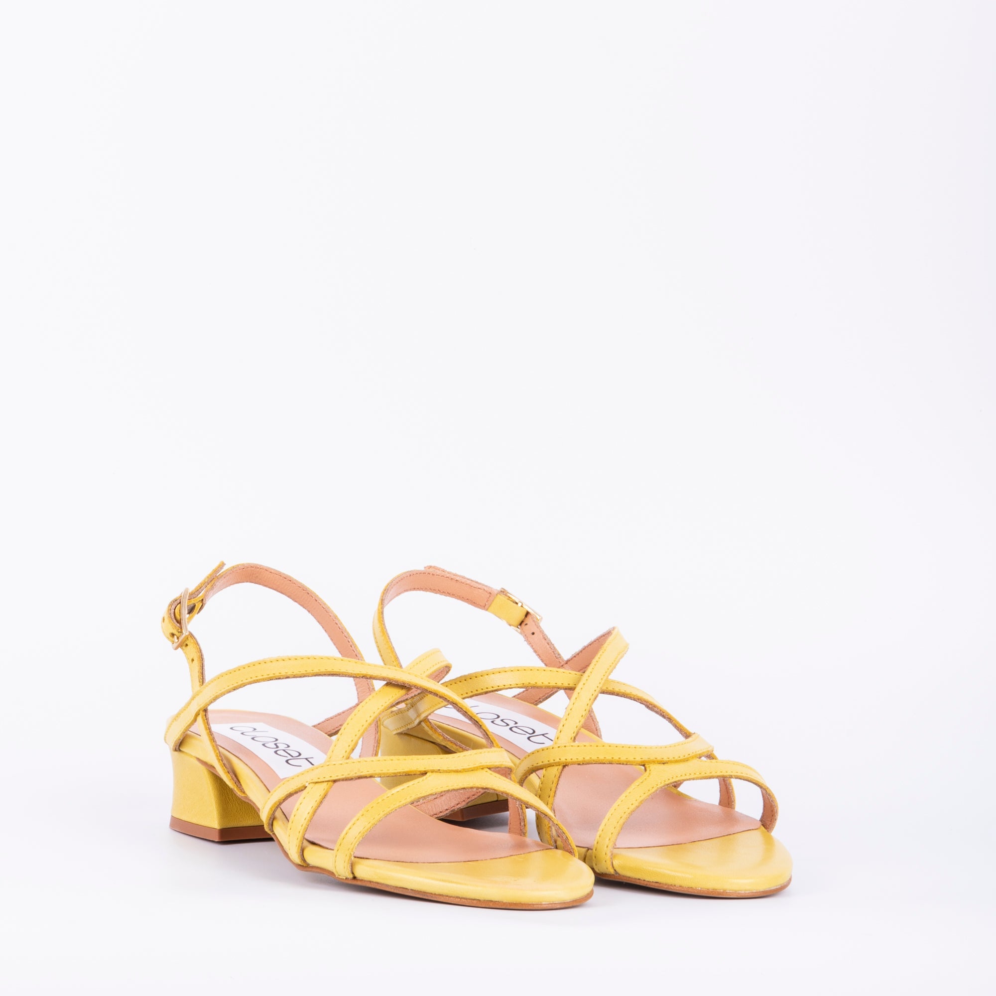 Sabrina savage lime - sandalo intrecciato in pelle verde - Marta Ray