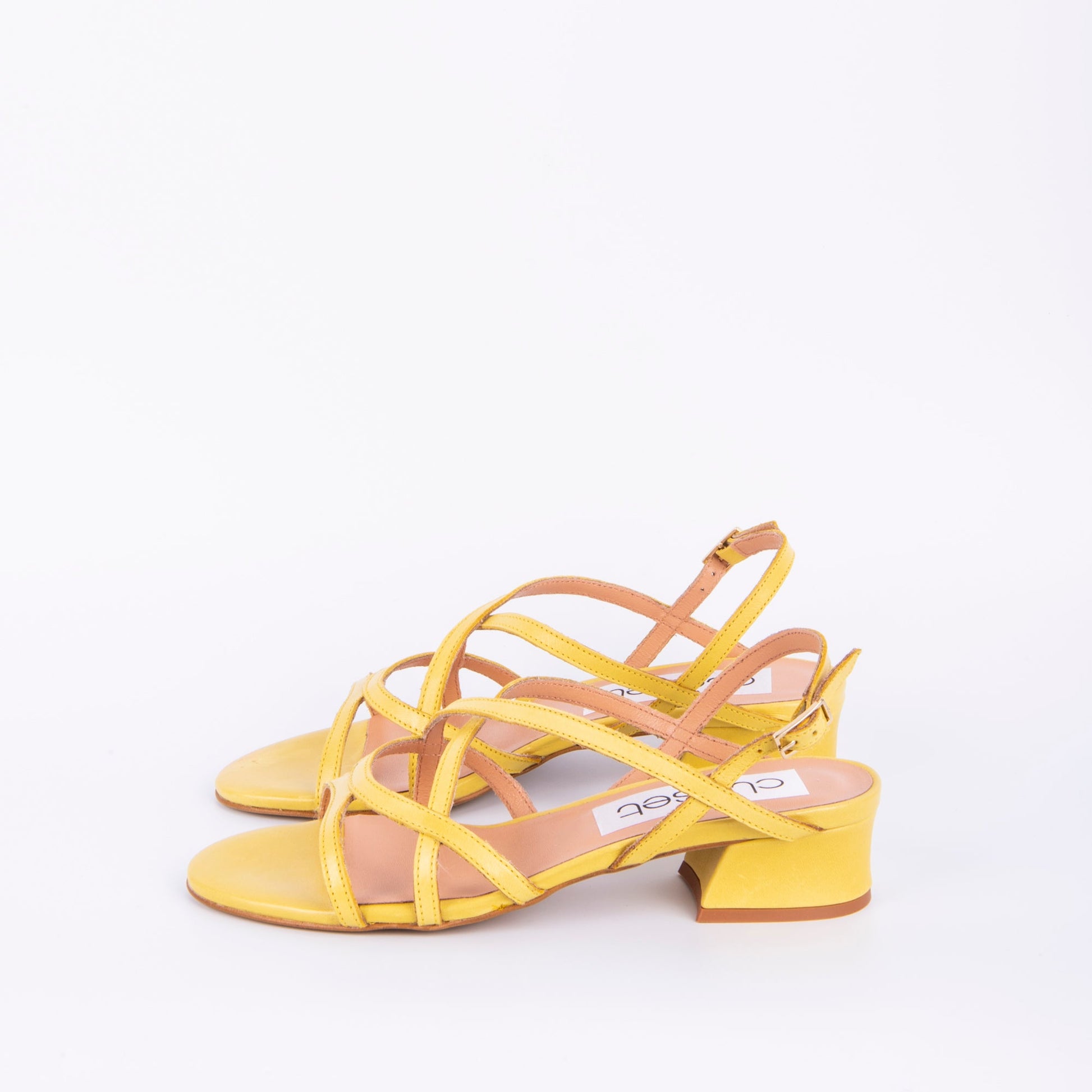 Sabrina savage lime - sandalo intrecciato in pelle verde - Marta Ray