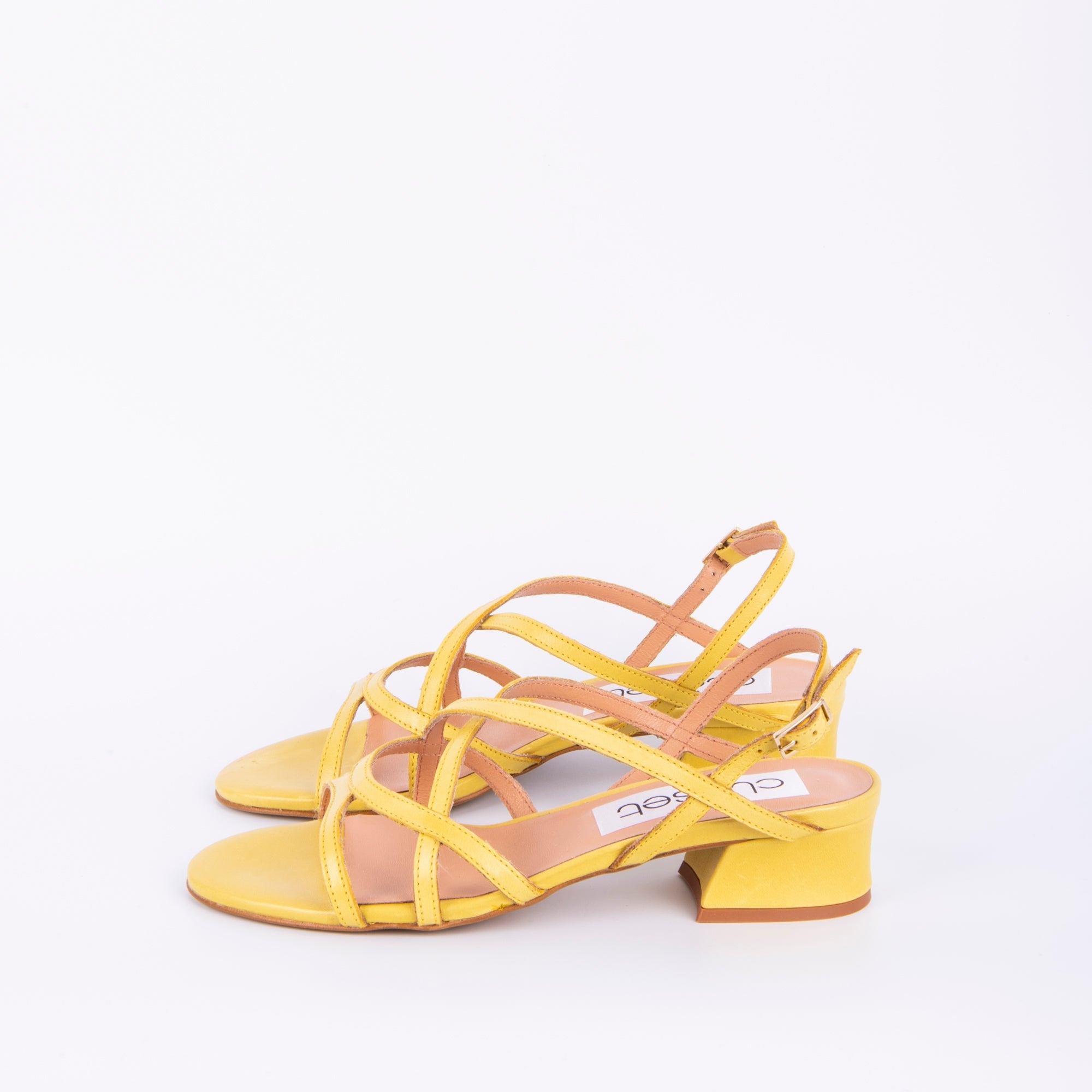 Sabrina savage lime - sandalo intrecciato in pelle verde - Marta Ray