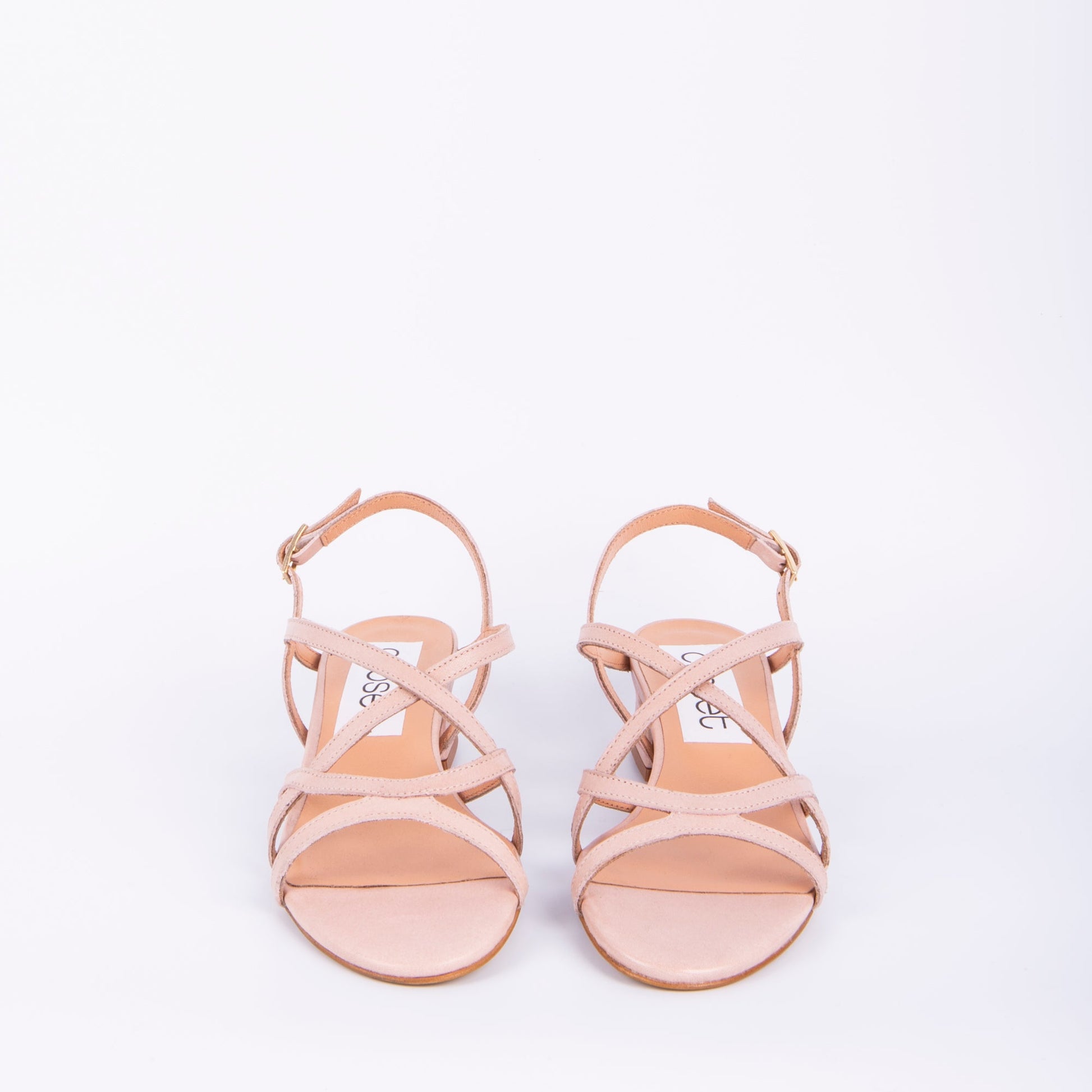 Sabrina savage nude - sandalo intrecciato in pelle beige - Marta Ray