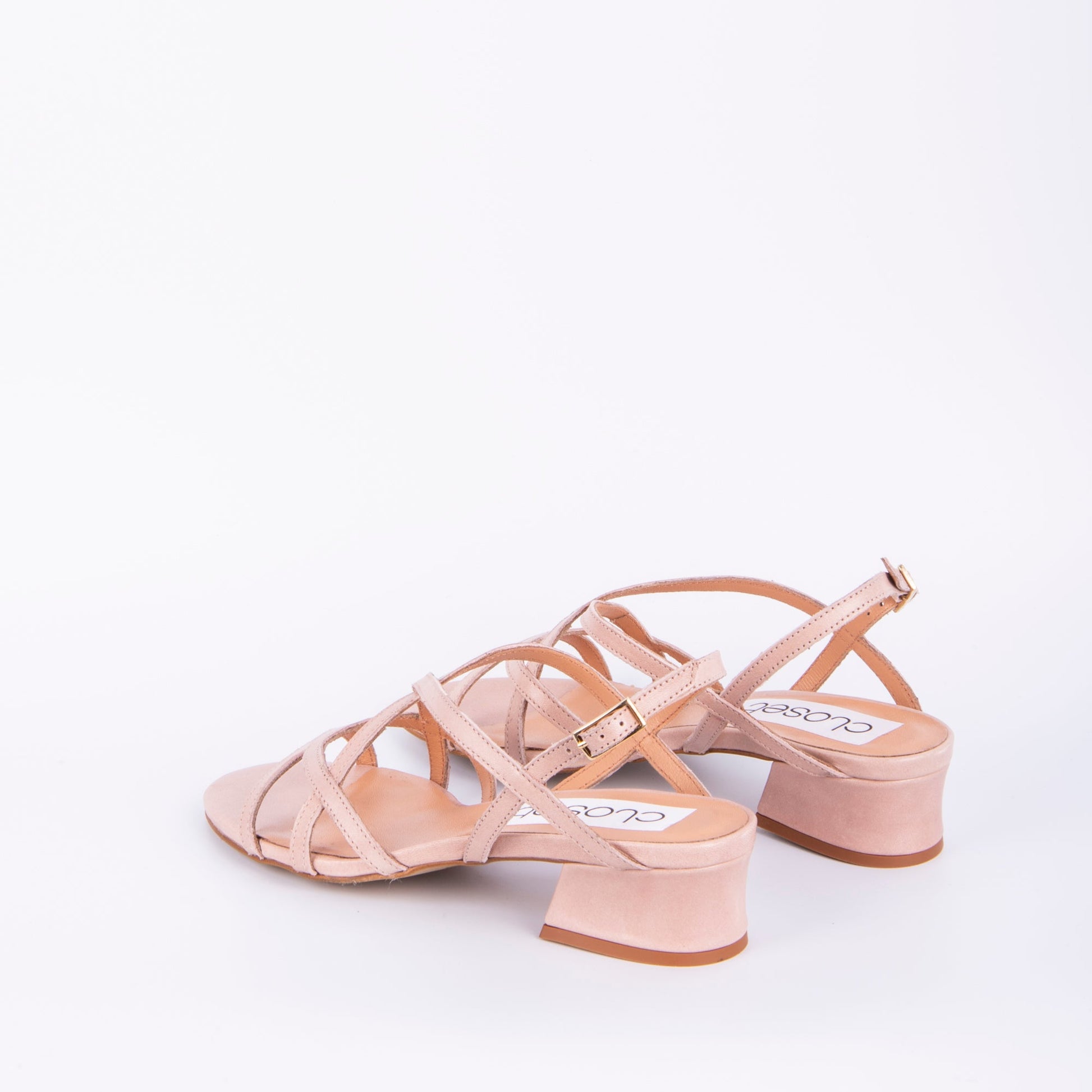 Sabrina savage nude - sandalo intrecciato in pelle beige - Marta Ray