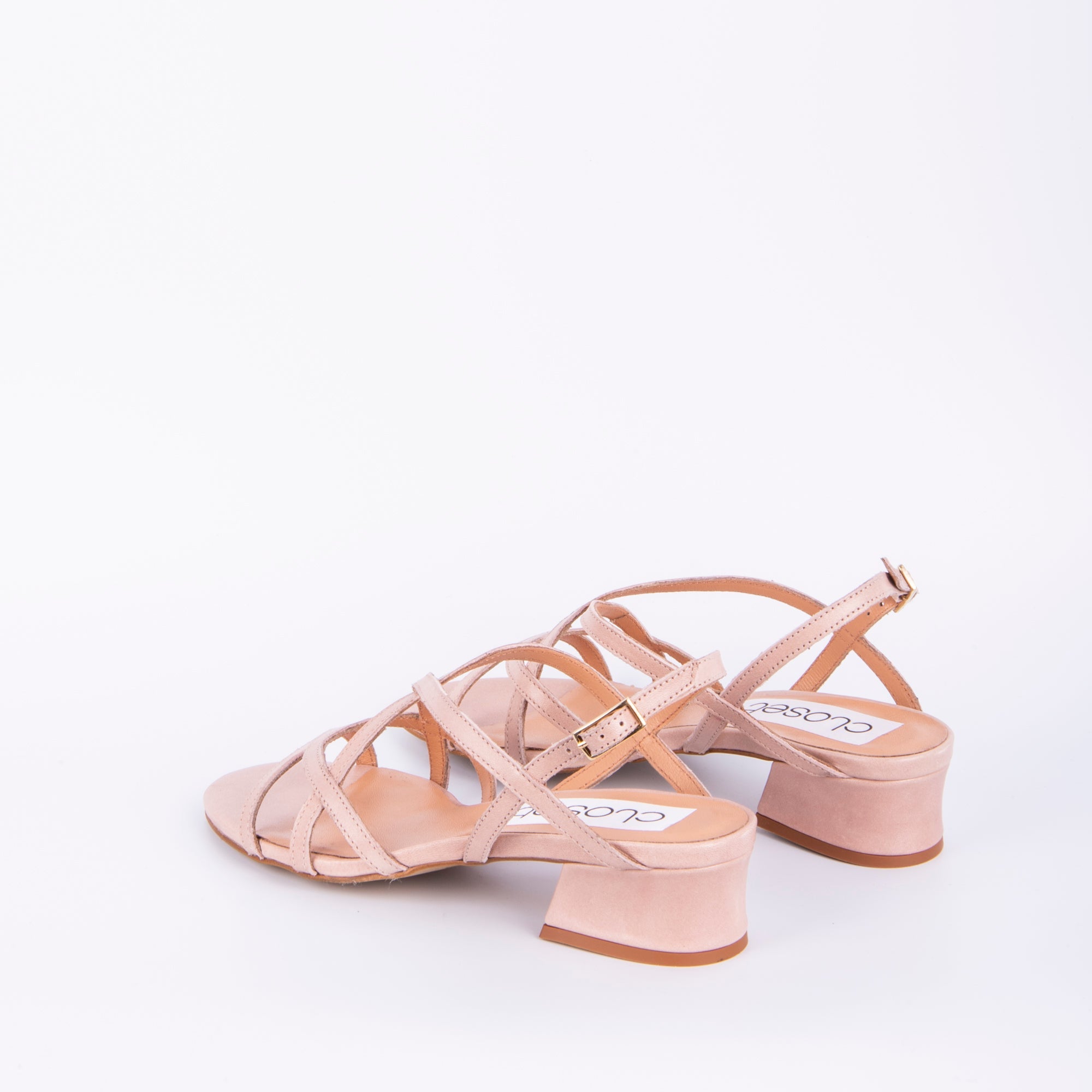 Sabrina savage nude - sandalo intrecciato in pelle beige - Marta Ray