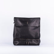 Sack mousse nero - zaino monospalla in pelle nera - Marta Ray