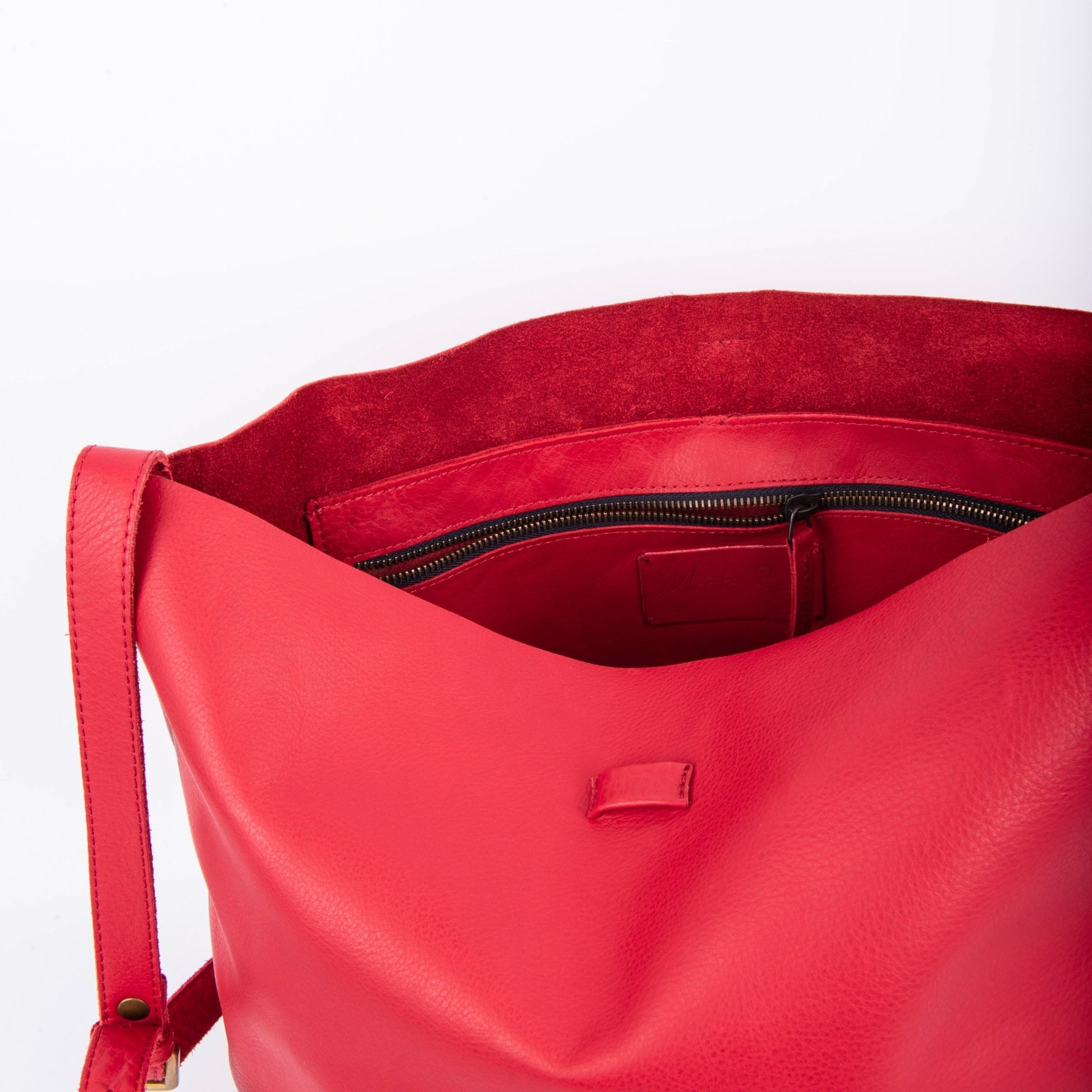 Sam amalfi rosso - borsa a tracolla in pelle rossa - Marta Ray