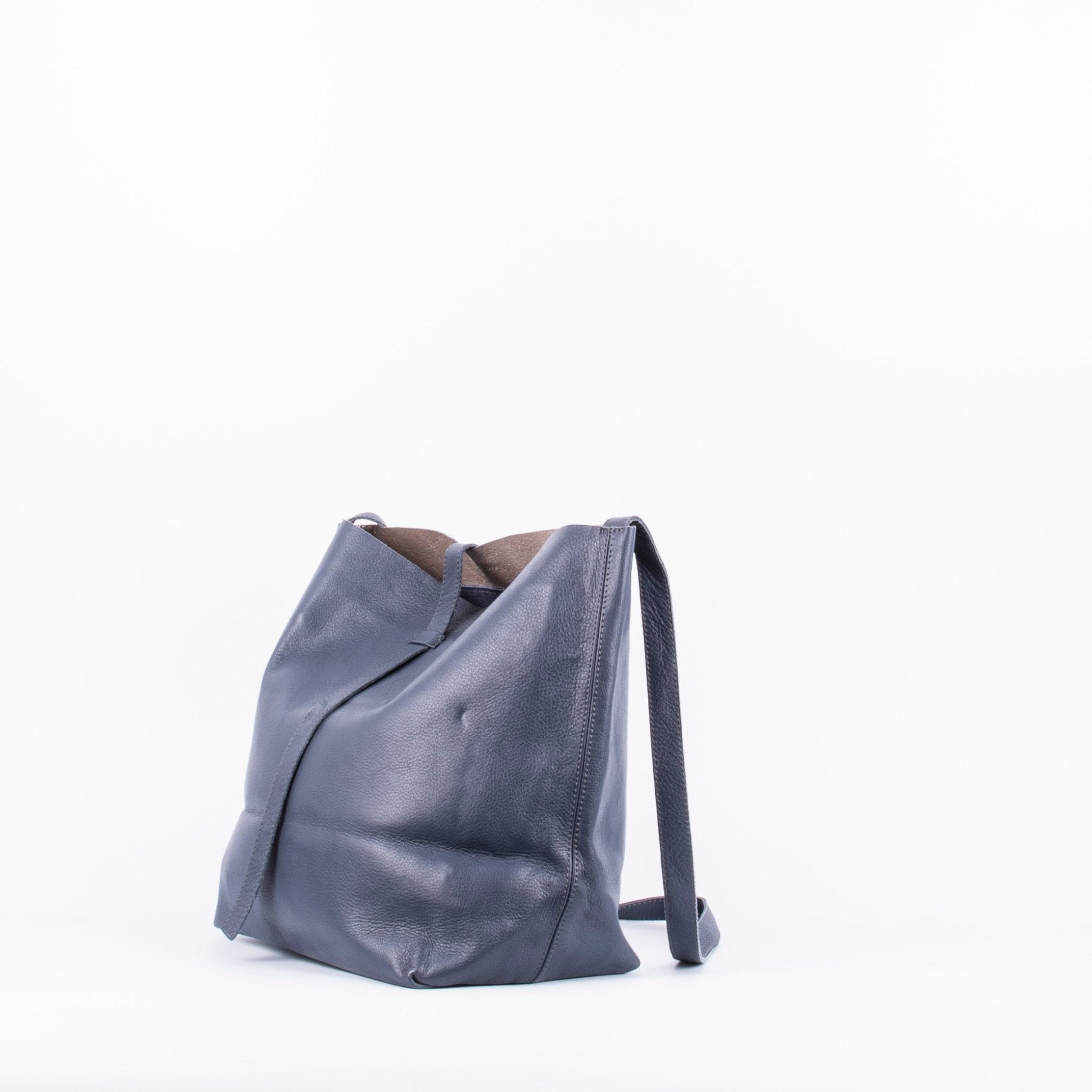 Sam mousse laminato jeans - borsa a tracolla in pelle blu - Marta Ray