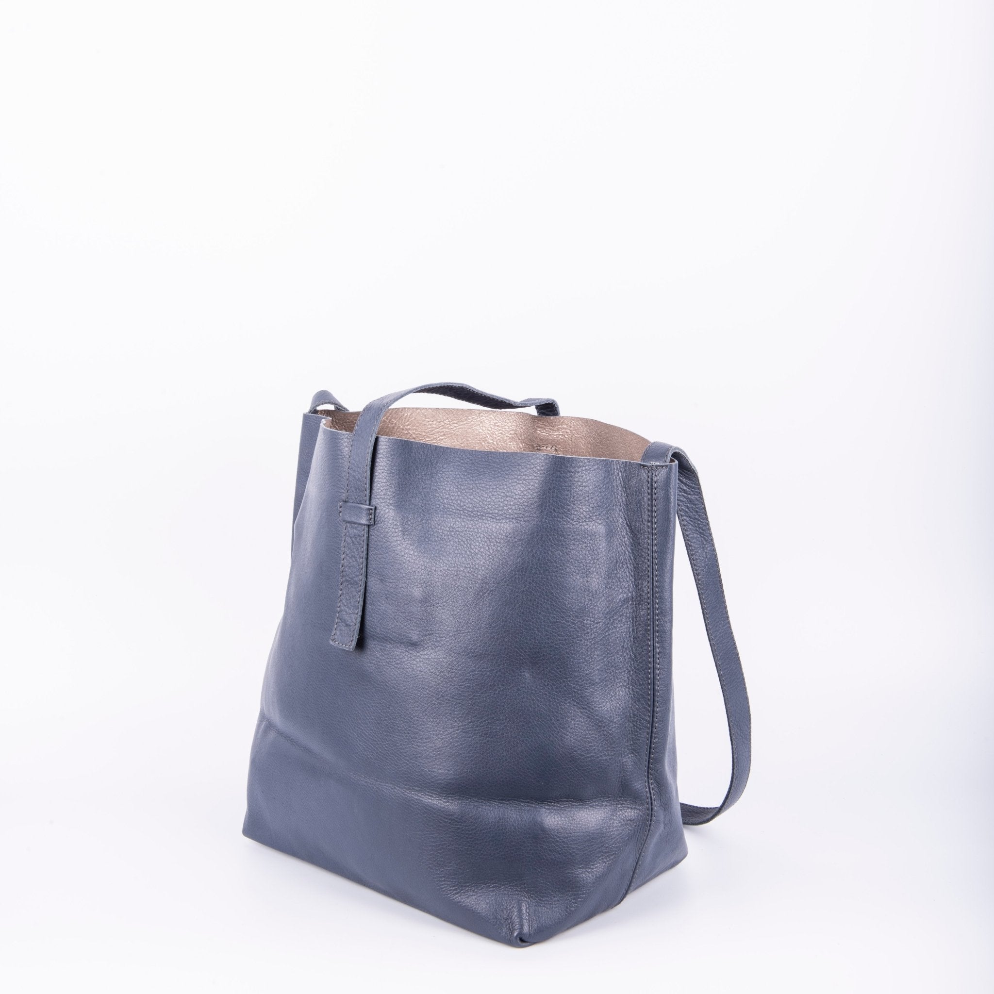 Sam mousse laminato jeans - borsa a tracolla in pelle blu - Marta Ray
