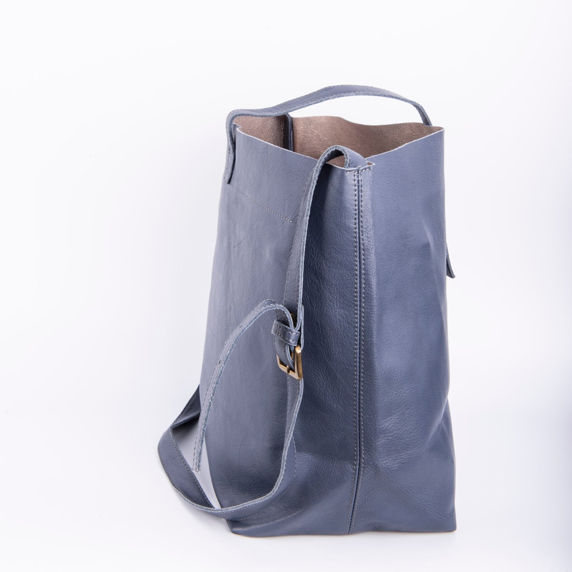Sam mousse laminato jeans - borsa a tracolla in pelle blu - Marta Ray