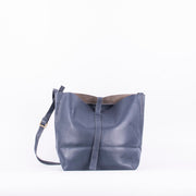Sam mousse laminato jeans - borsa a tracolla in pelle blu - Marta Ray