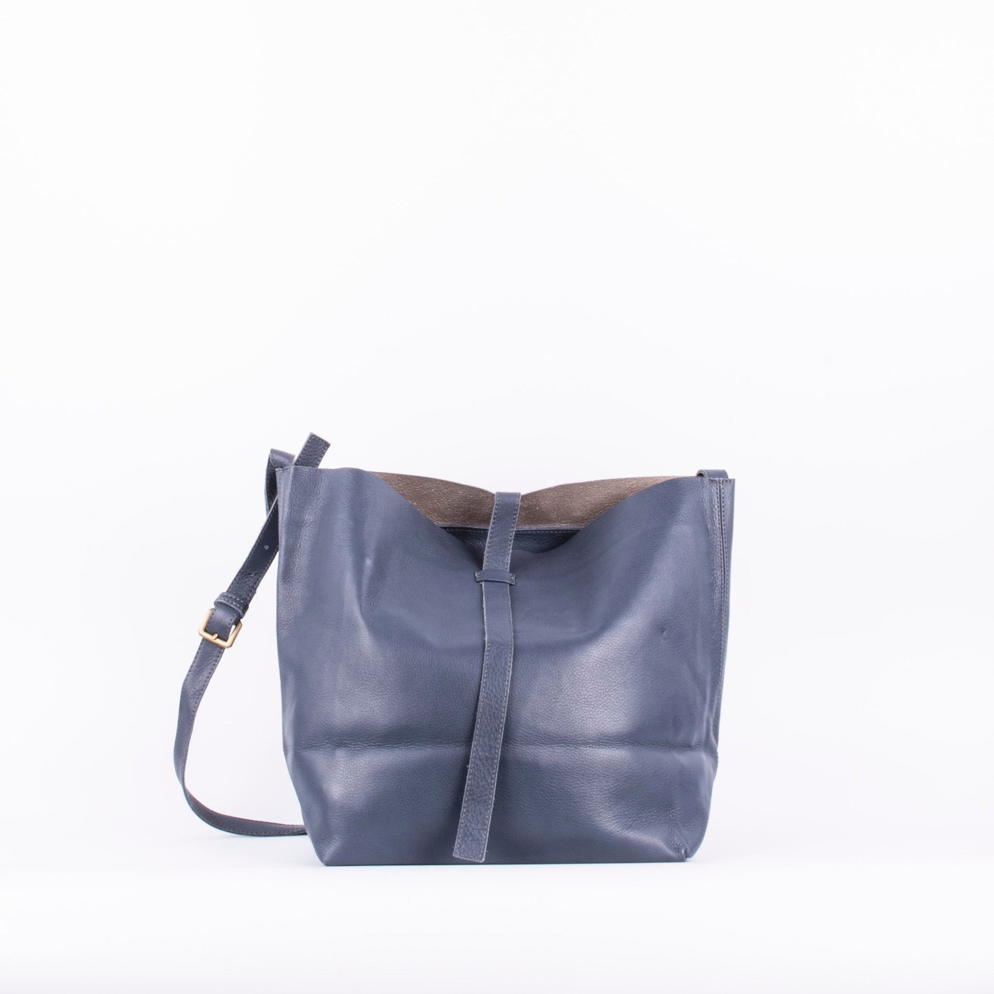 Sam mousse laminato jeans - borsa a tracolla in pelle blu - Marta Ray
