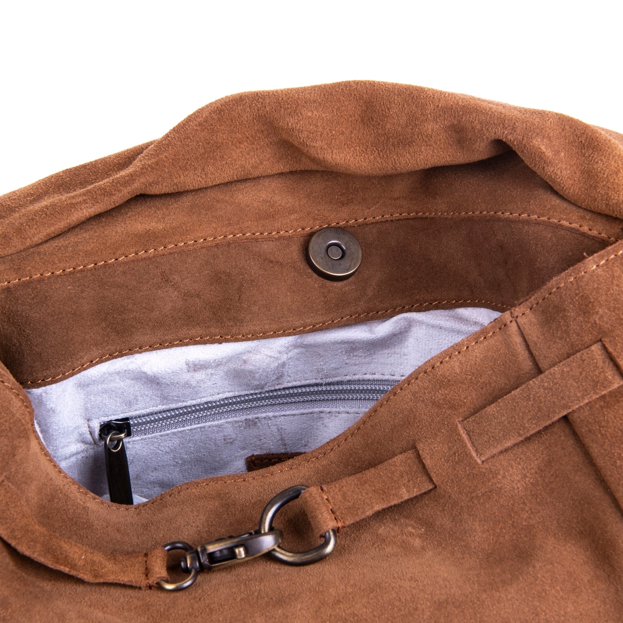 Sandy camoscio cuoio - borsa a tracolla piccola in pelle marrone - Marta Ray