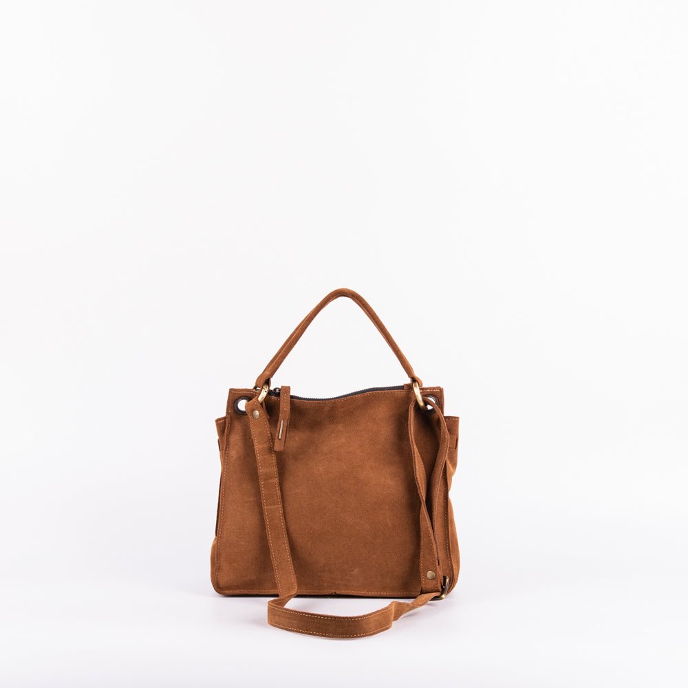Sandy camoscio + nastro boho - borsa a tracolla cuoio - Marta Ray