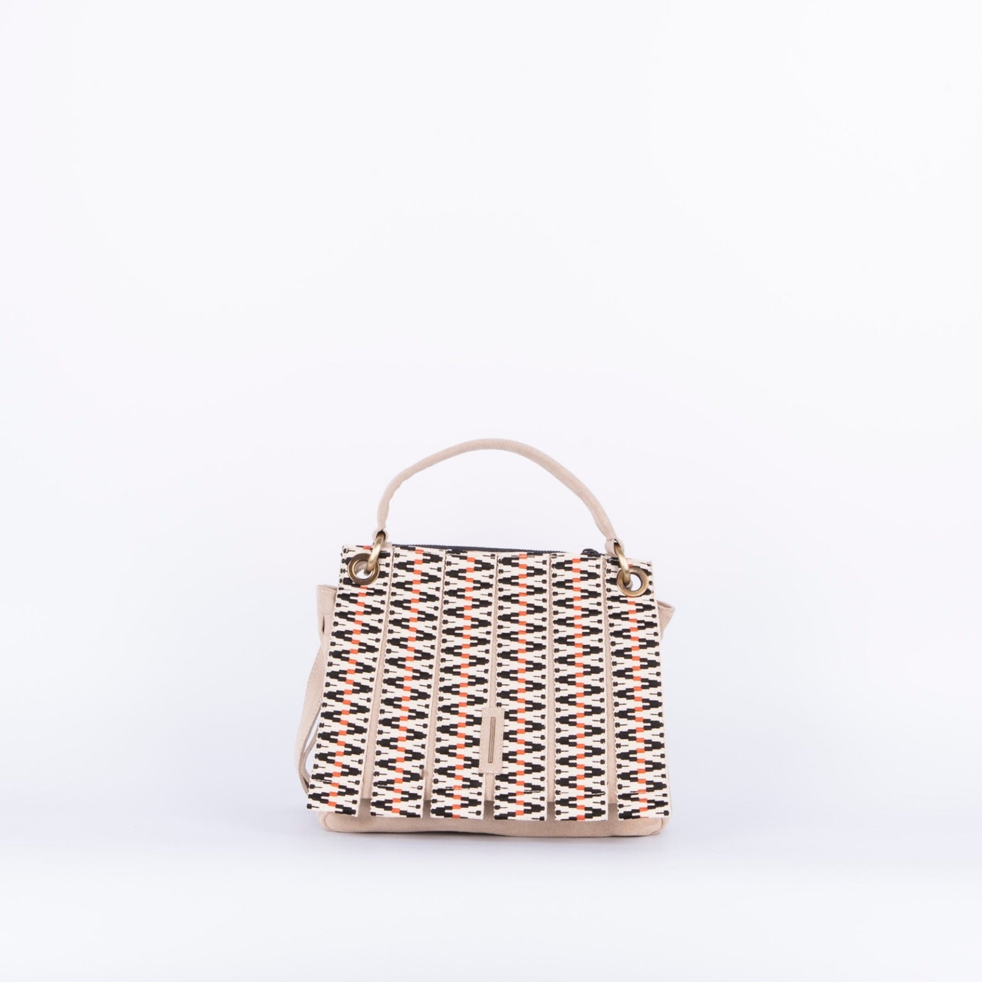 Sandy camoscio naturale + nastro boho - borsa a tracolla beige - Marta Ray