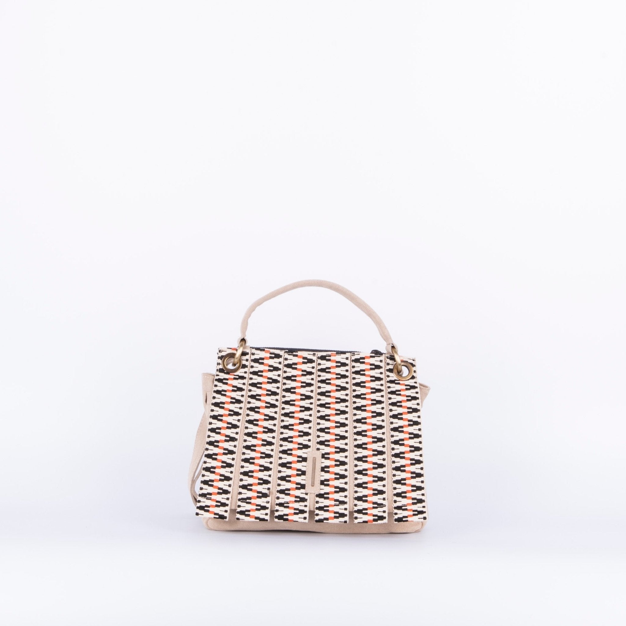 Sandy camoscio naturale + nastro boho - borsa a tracolla beige - Marta Ray