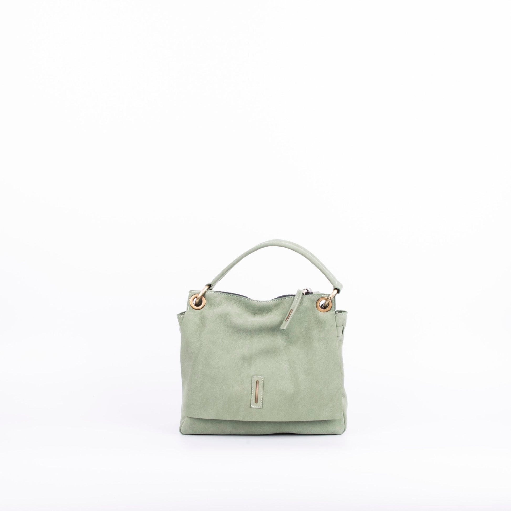 Sandy long beach edera - borsa a tracolla piccola in pelle verde - Marta Ray