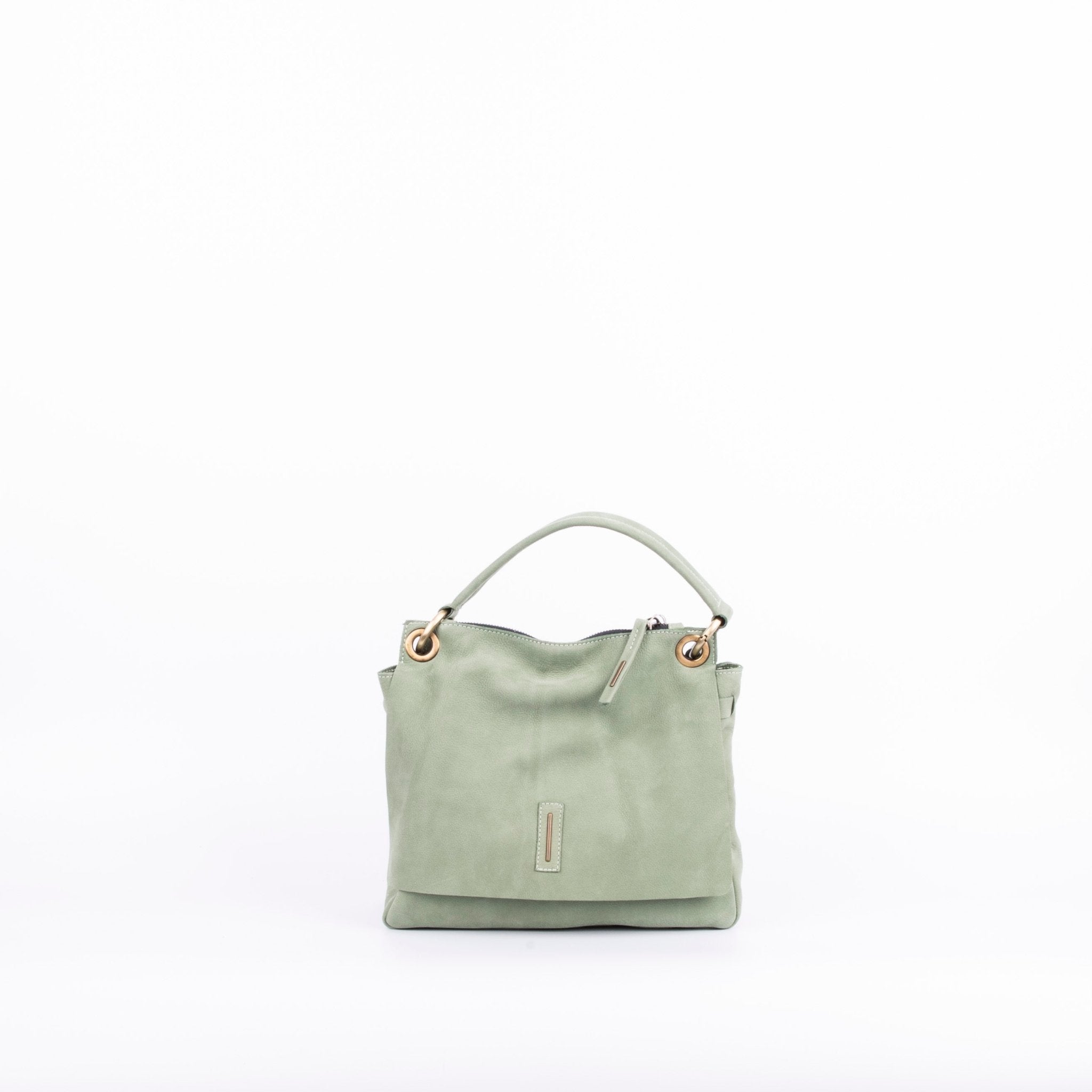 Sandy long beach edera - borsa a tracolla piccola in pelle verde - Marta Ray