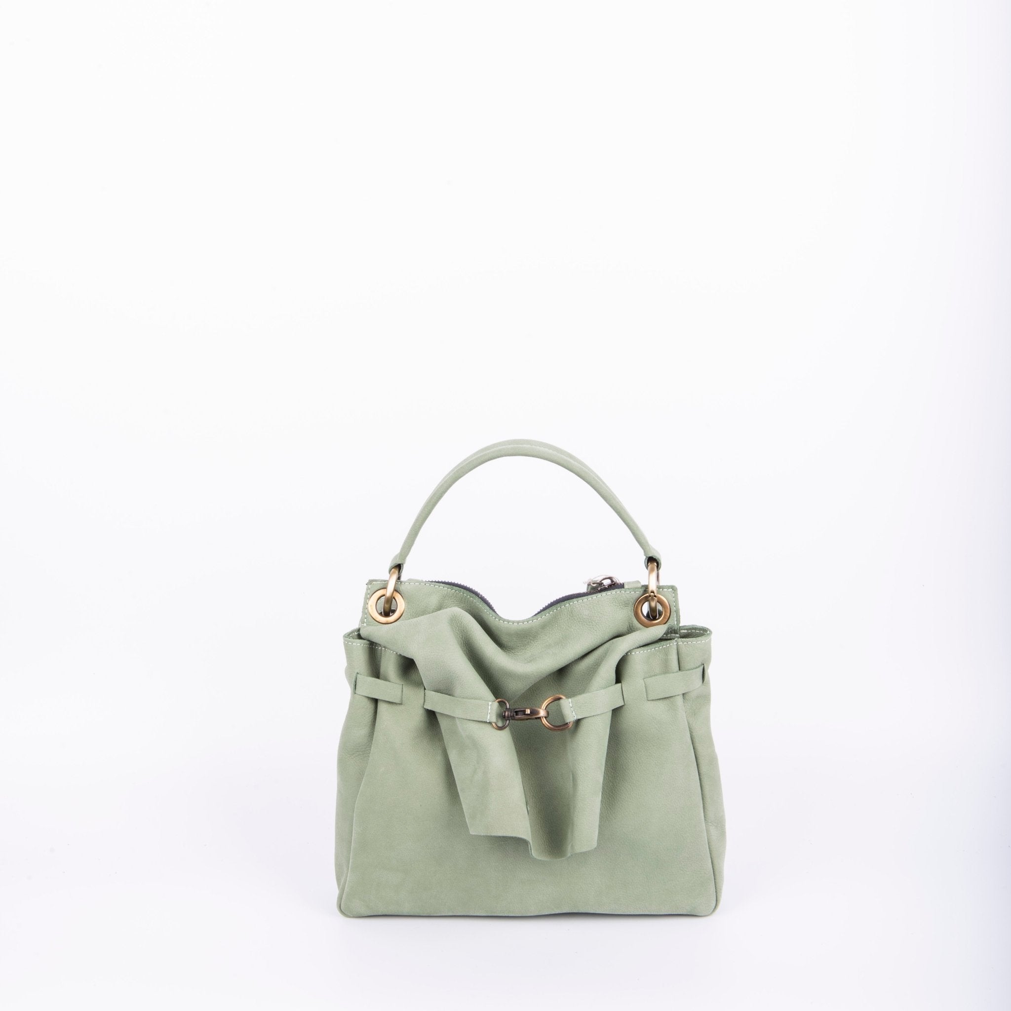 Sandy long beach edera - borsa a tracolla piccola in pelle verde - Marta Ray