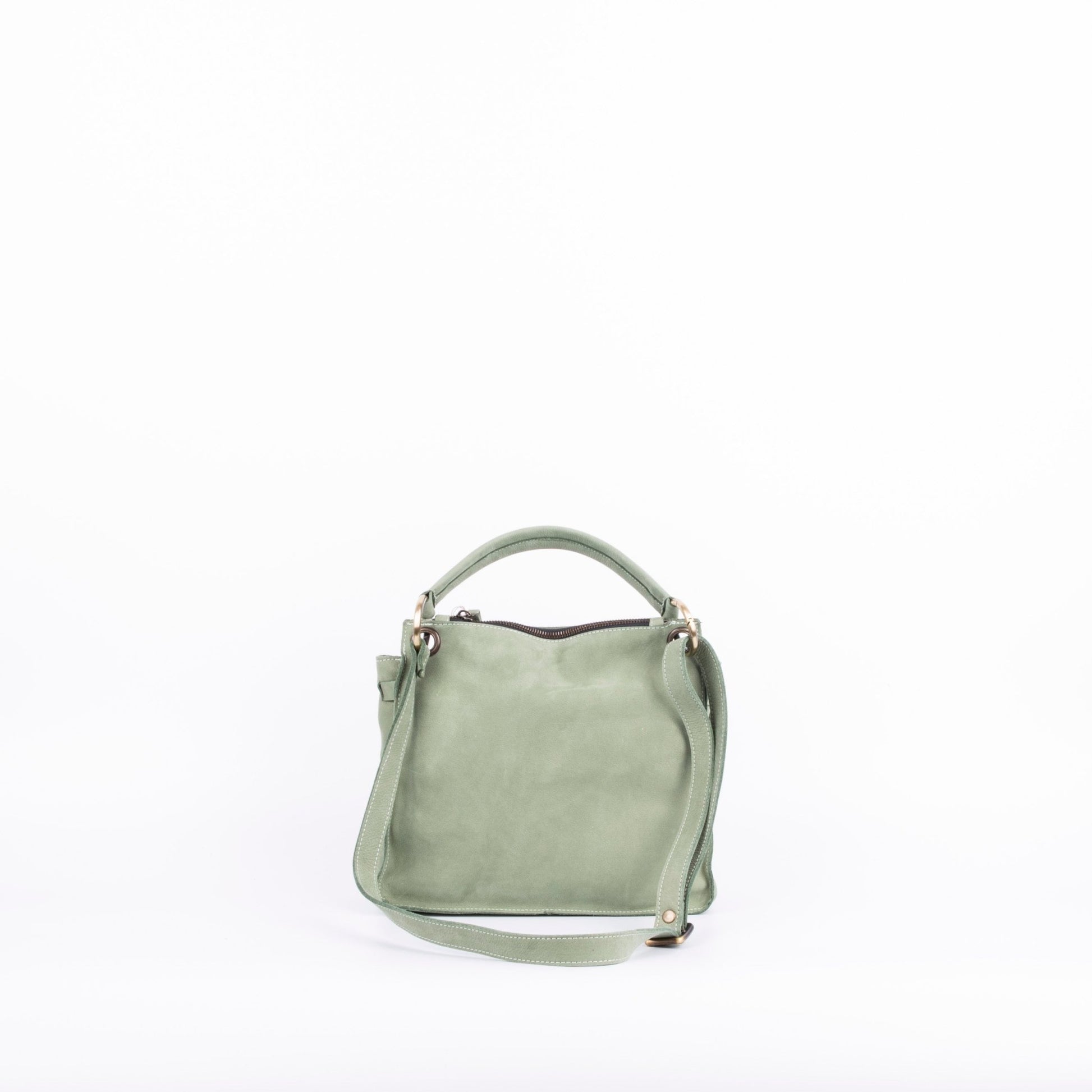 Sandy long beach edera - borsa a tracolla piccola in pelle verde - Marta Ray