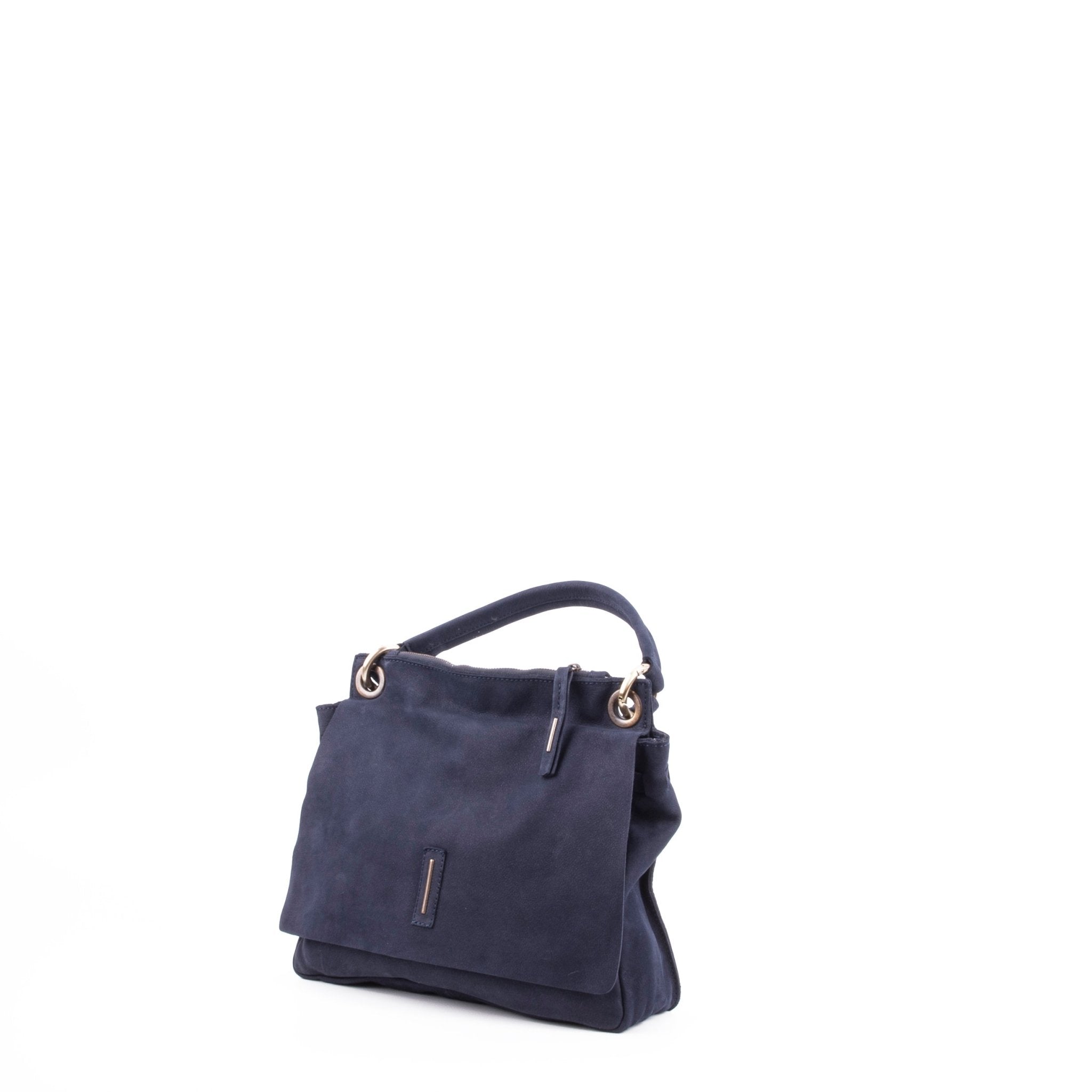 Sandy long beach navy - borsa a tracolla piccola in pelle blu - Marta Ray