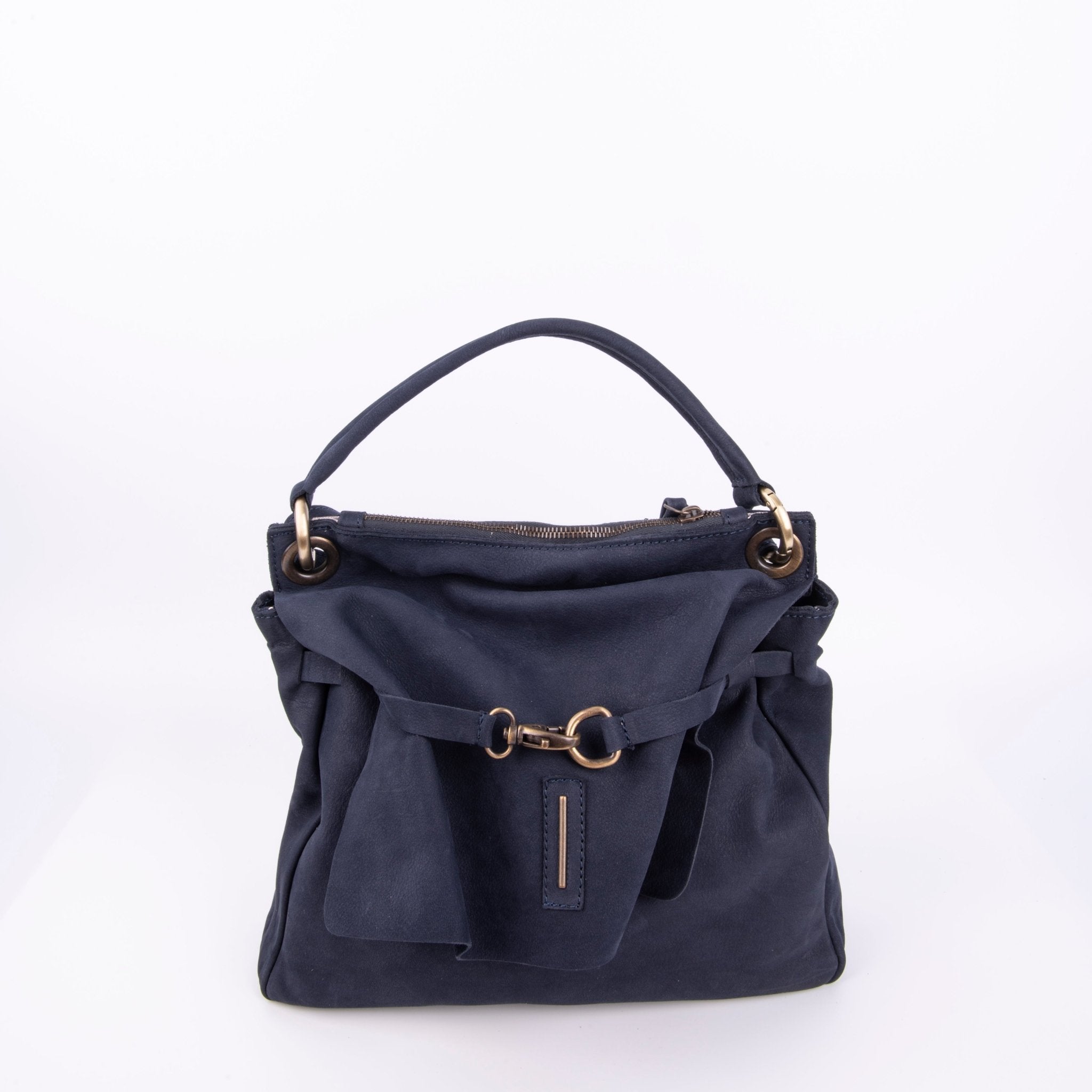 Sandy long beach navy - borsa a tracolla piccola in pelle blu - Marta Ray