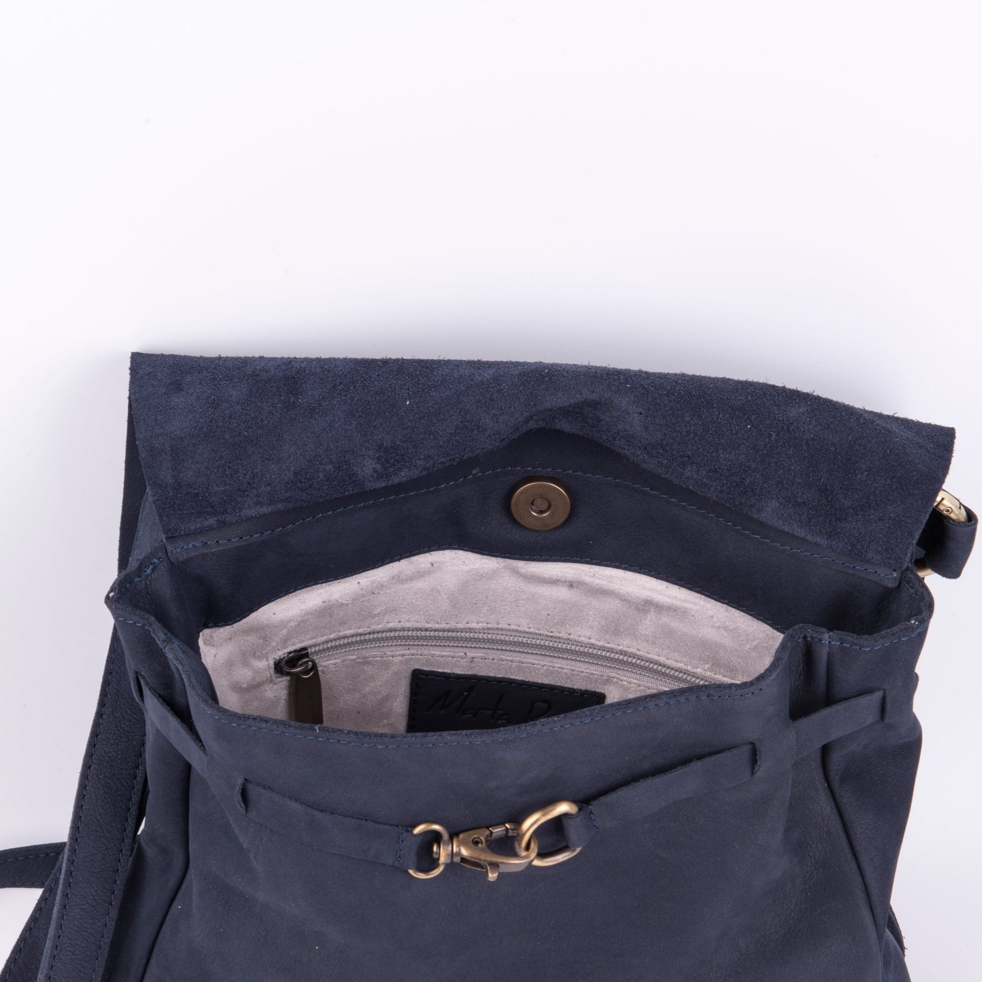 Sandy long beach navy - borsa a tracolla piccola in pelle blu - Marta Ray