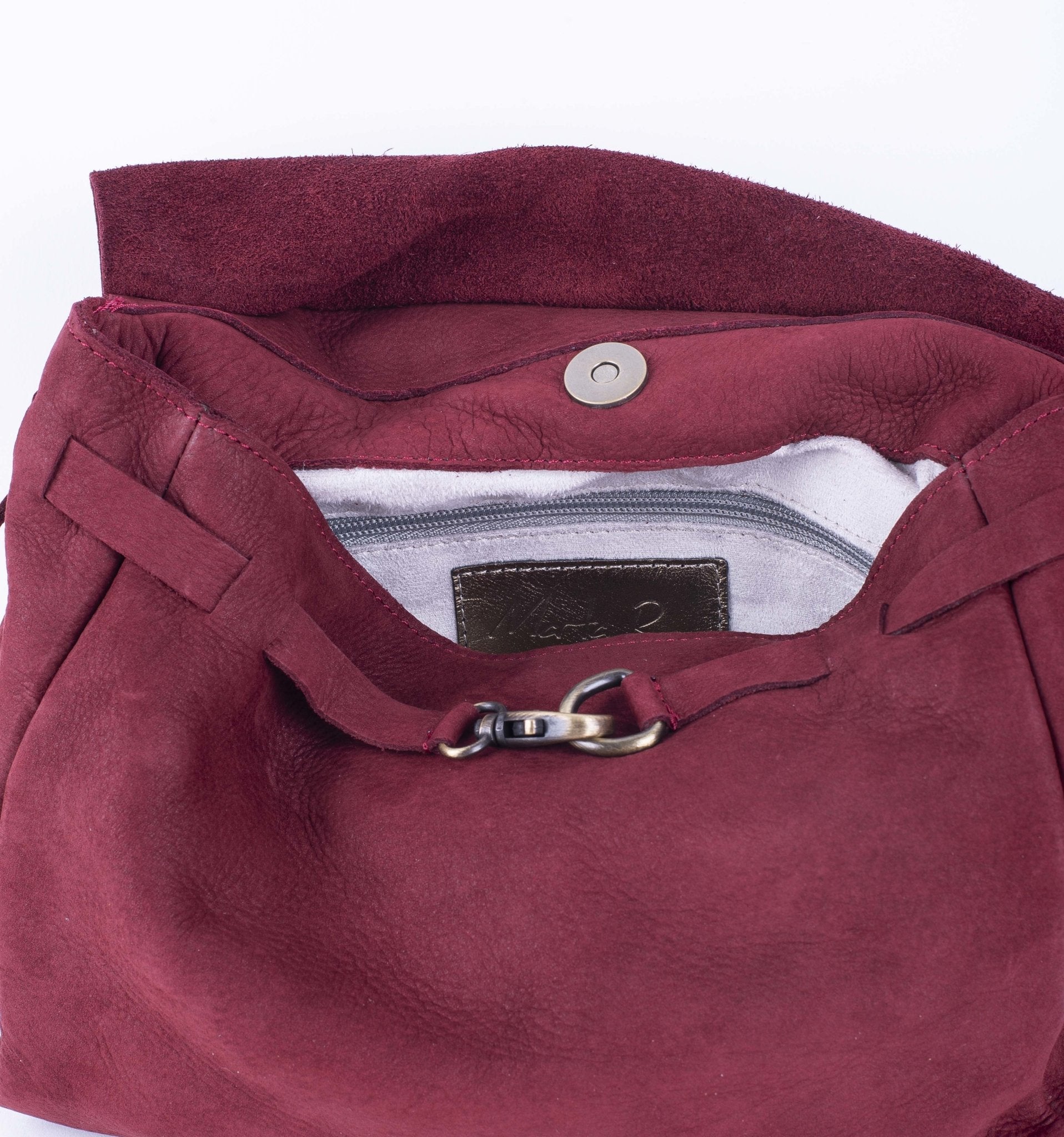 Sandy long beach rubino - borsa a tracolla piccola in pelle rossa - Marta Ray