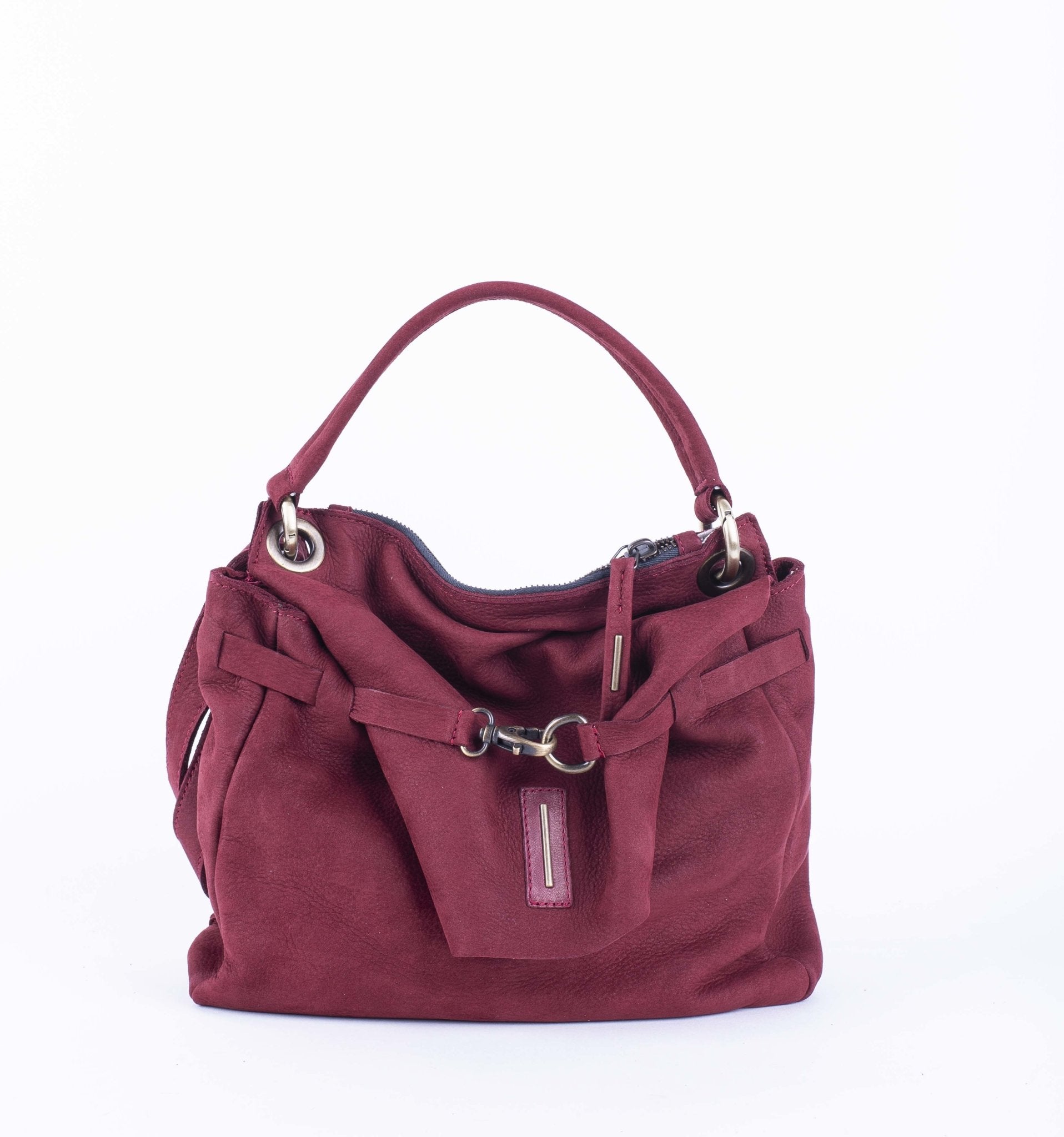 Sandy long beach rubino - borsa a tracolla piccola in pelle rossa - Marta Ray