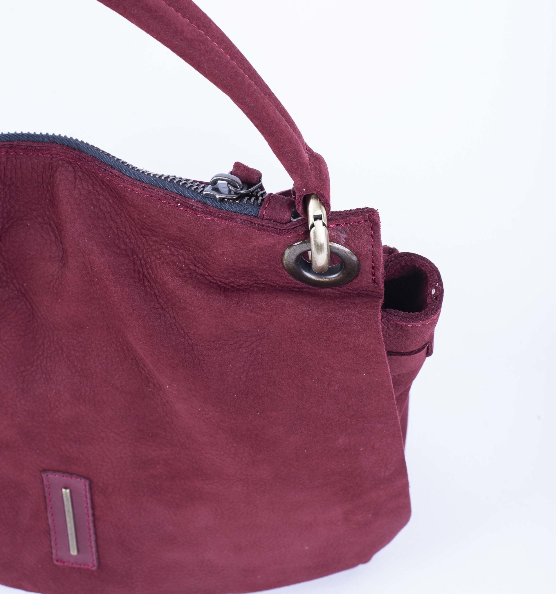 Sandy long beach rubino - borsa a tracolla piccola in pelle rossa - Marta Ray