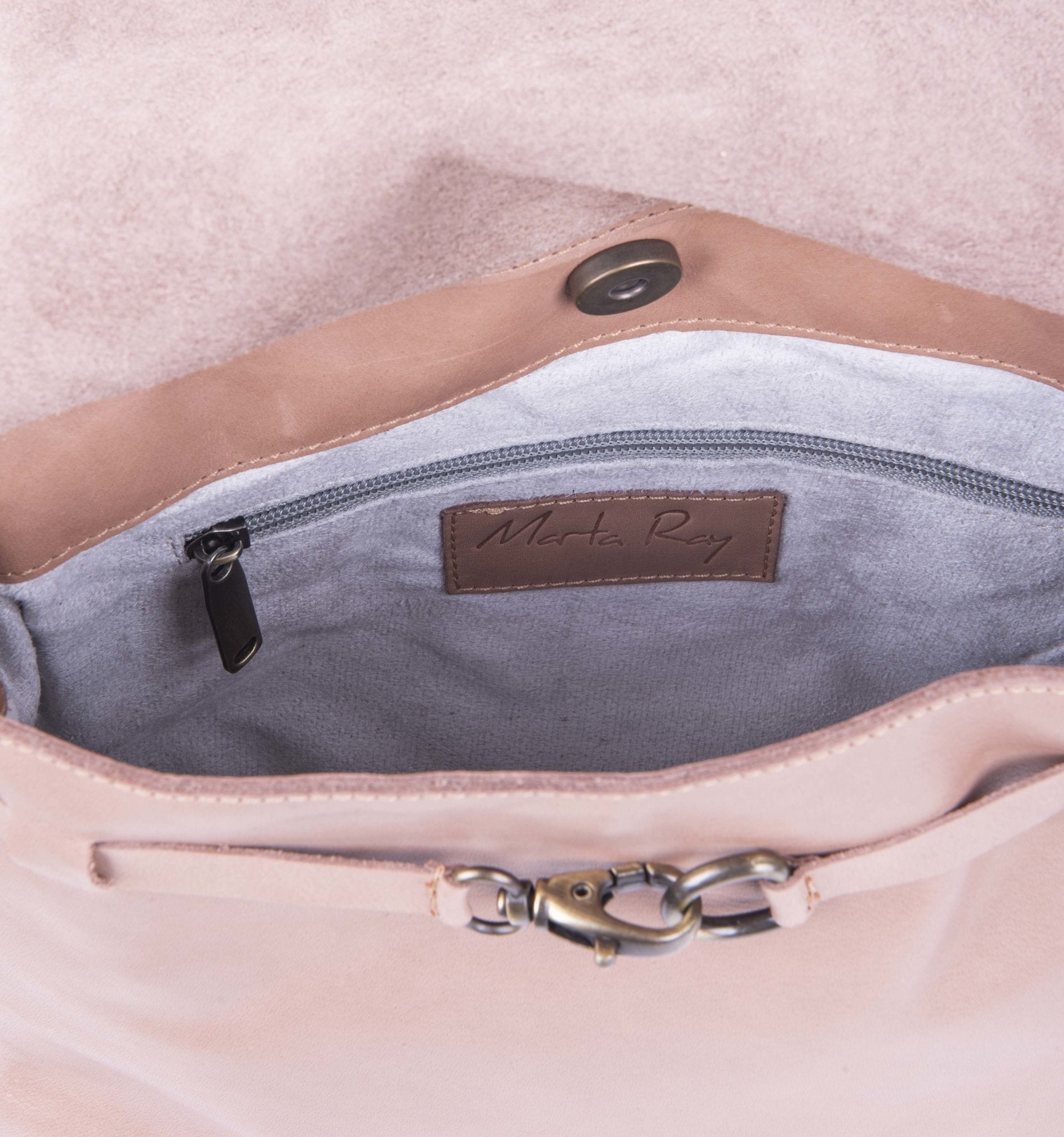 Sandy mousse cammeo - borsa a tracolla piccola in pelle rosa - Marta Ray