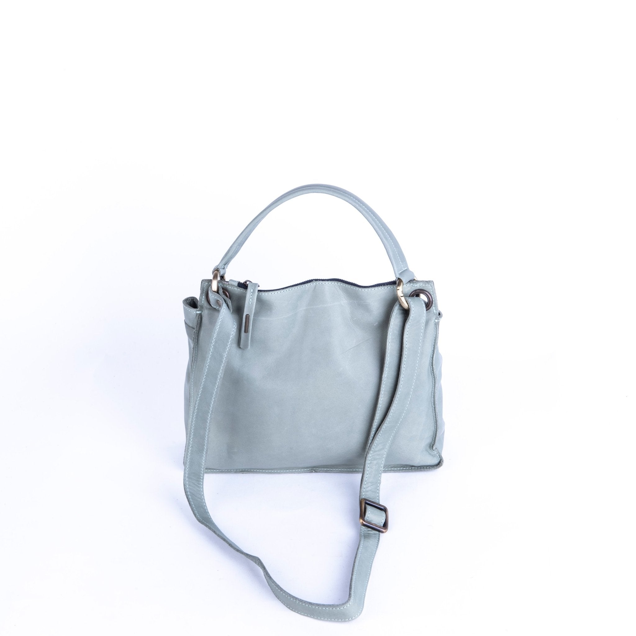Sandy mousse edera - borsa a tracolla piccola in pelle verde - Marta Ray