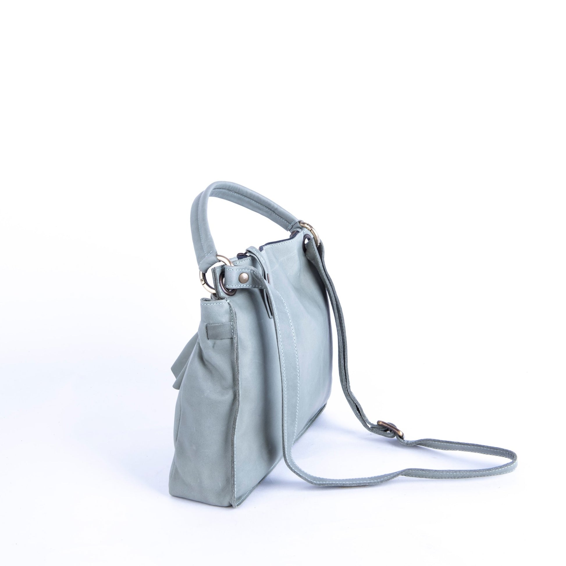 Sandy mousse edera - borsa a tracolla piccola in pelle verde - Marta Ray