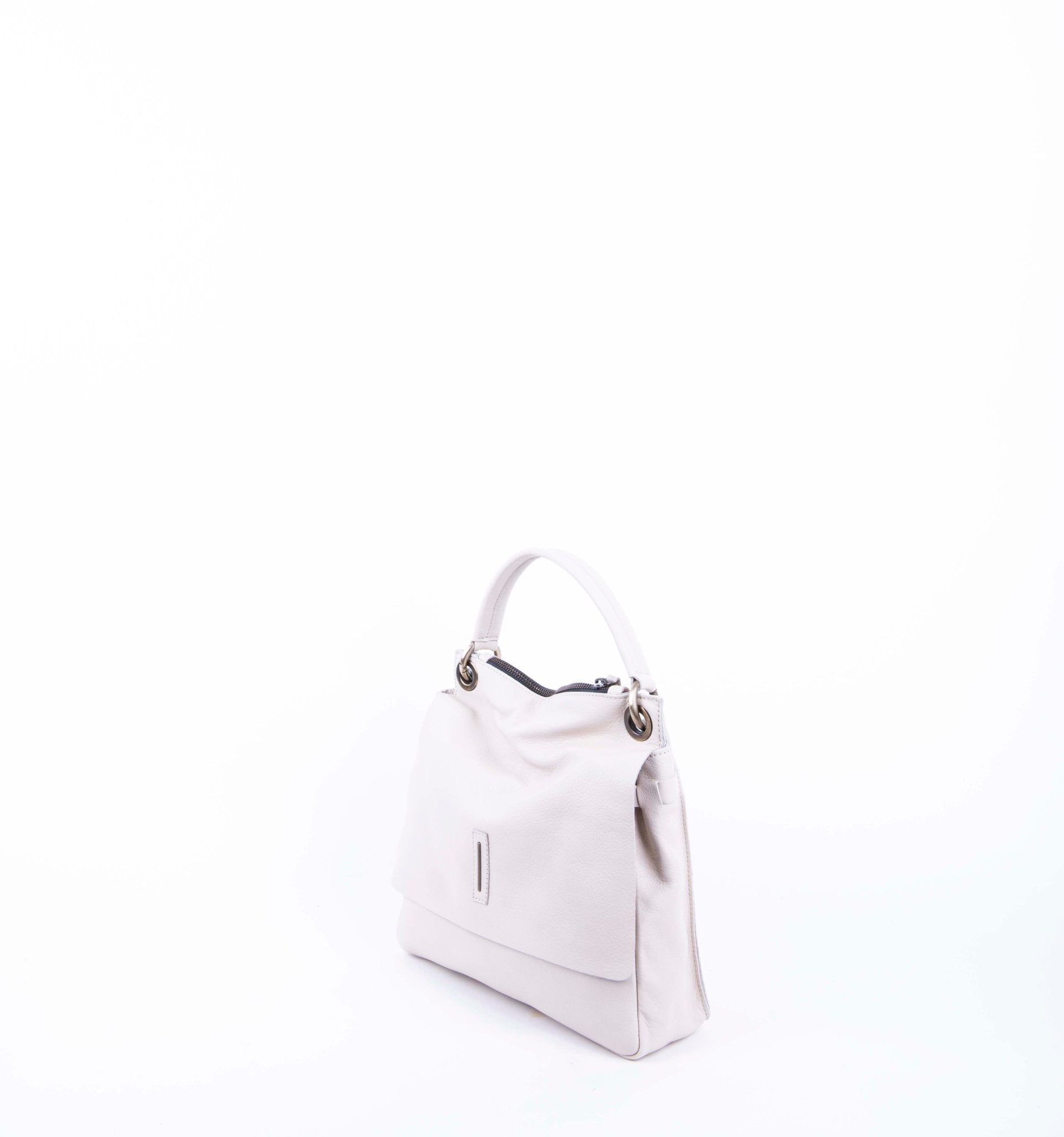 Sandy mousse latte macchiato - borsa a tracolla piccola in pelle bianca - Marta Ray