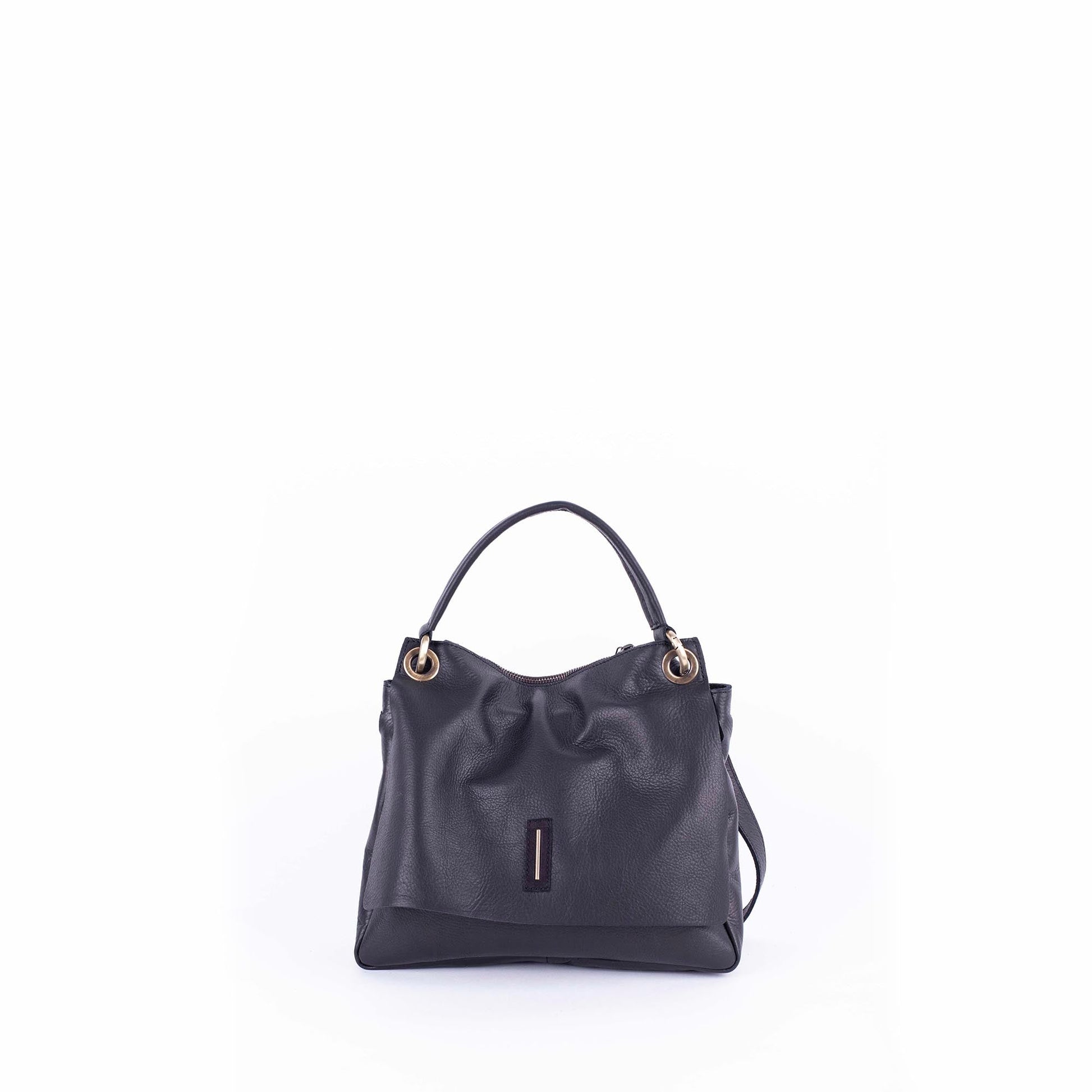 Sandy mousse nero - borsa a tracolla piccola in pelle nera - Marta Ray