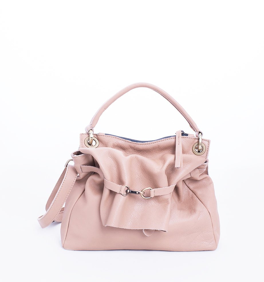 Sandy mousse nocciola - borsa a tracolla piccola in pelle beige - Marta Ray