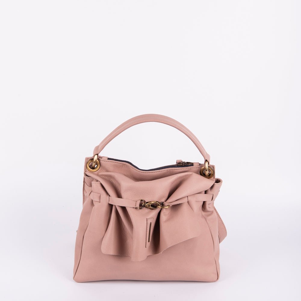 Sandy mousse nudo - borsa a tracolla piccola in pelle beige - Marta Ray