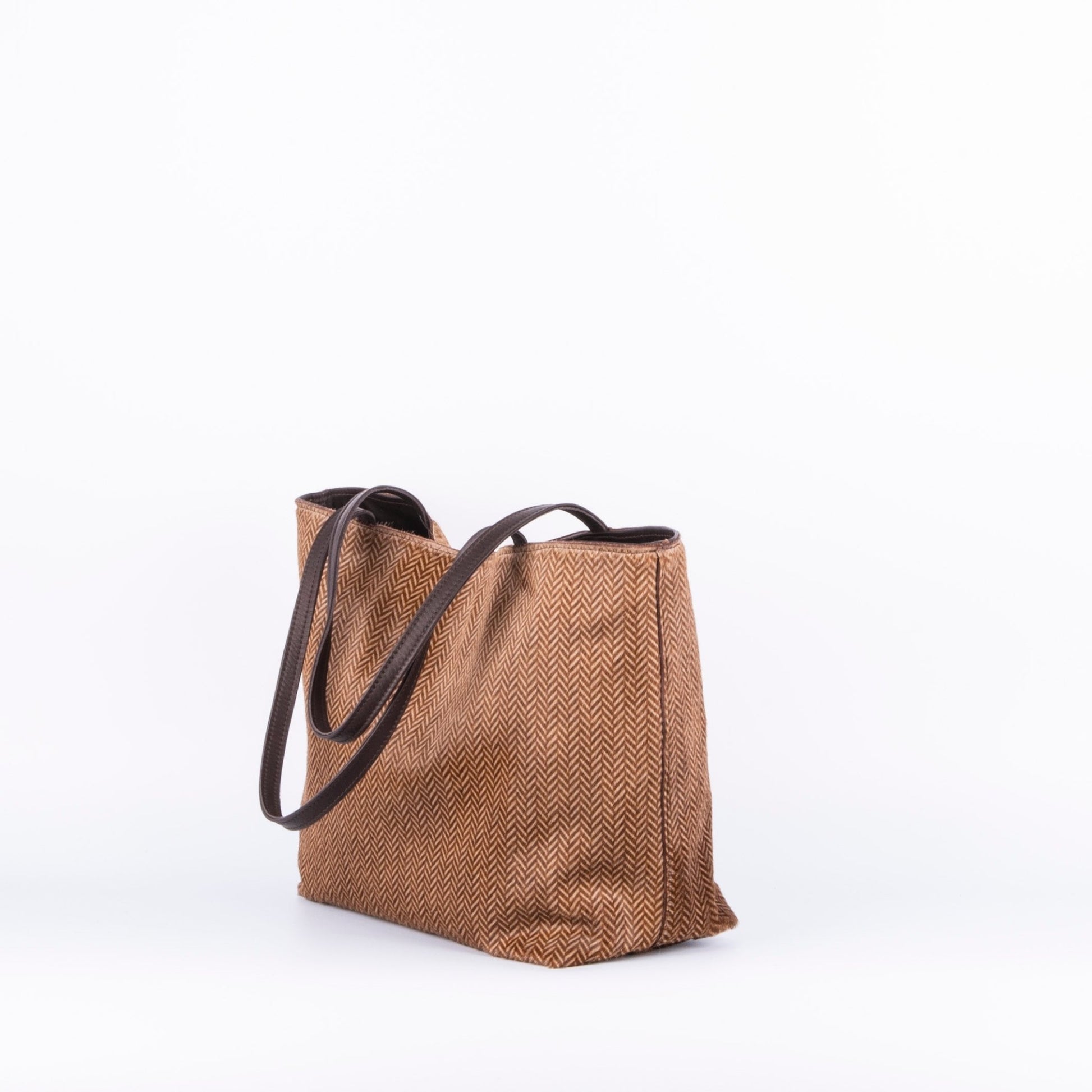 Sansa cavallino beige spiga tdm - shopper grande a spalla in pelle beige - Marta Ray