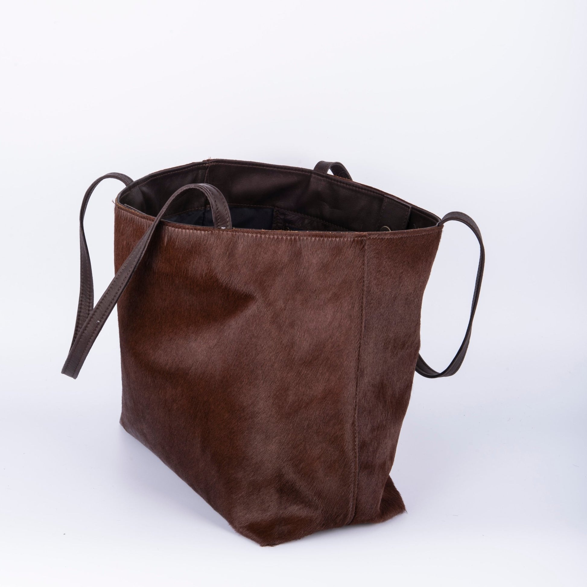 Sansa cavallino cioccolato - shopper grande a spalla in pelle marrone - Marta Ray