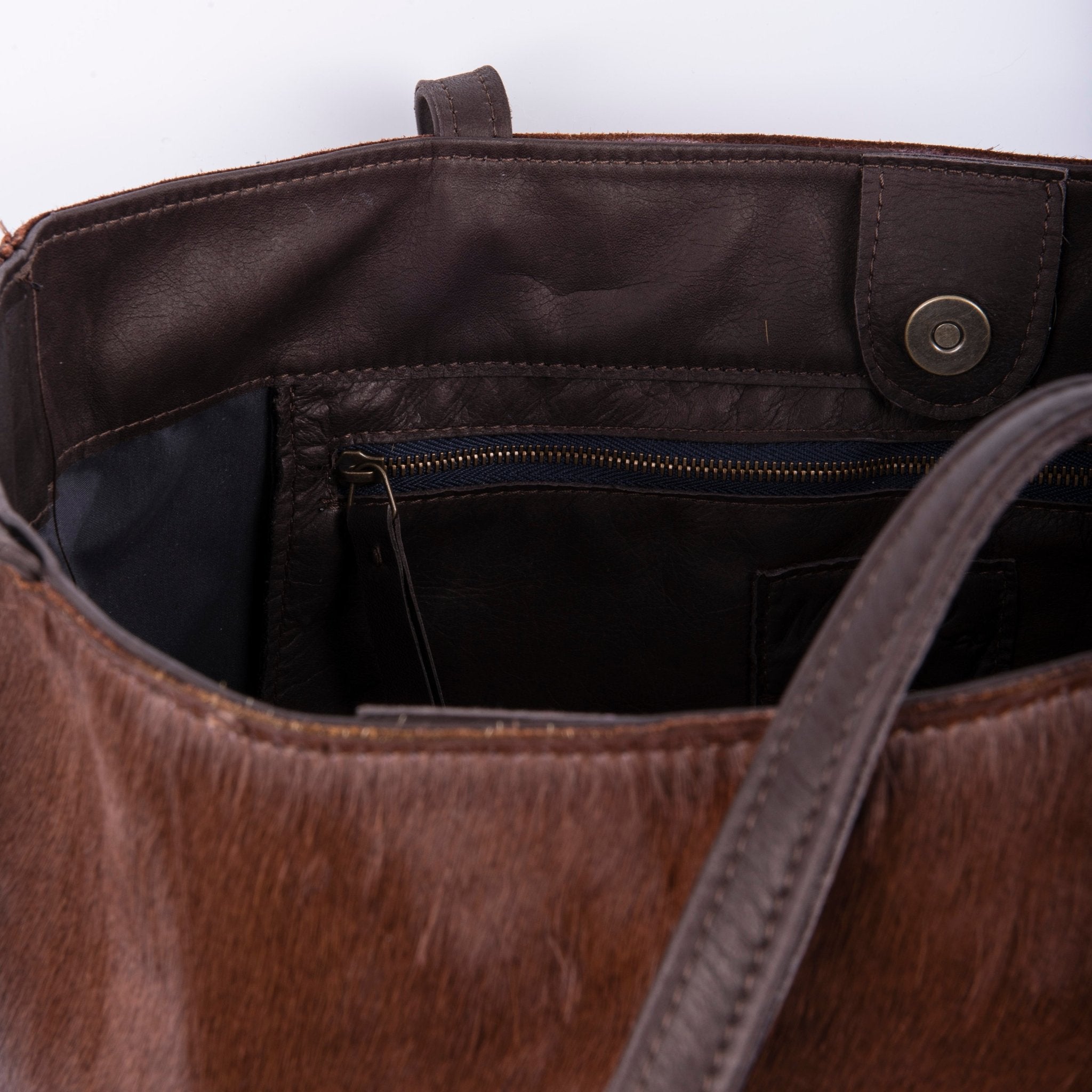 Sansa cavallino cioccolato - shopper grande a spalla in pelle marrone - Marta Ray