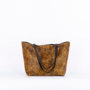 Sansa cavallino nero giallo maculato - shopper grande a spalla in pelle - Marta Ray