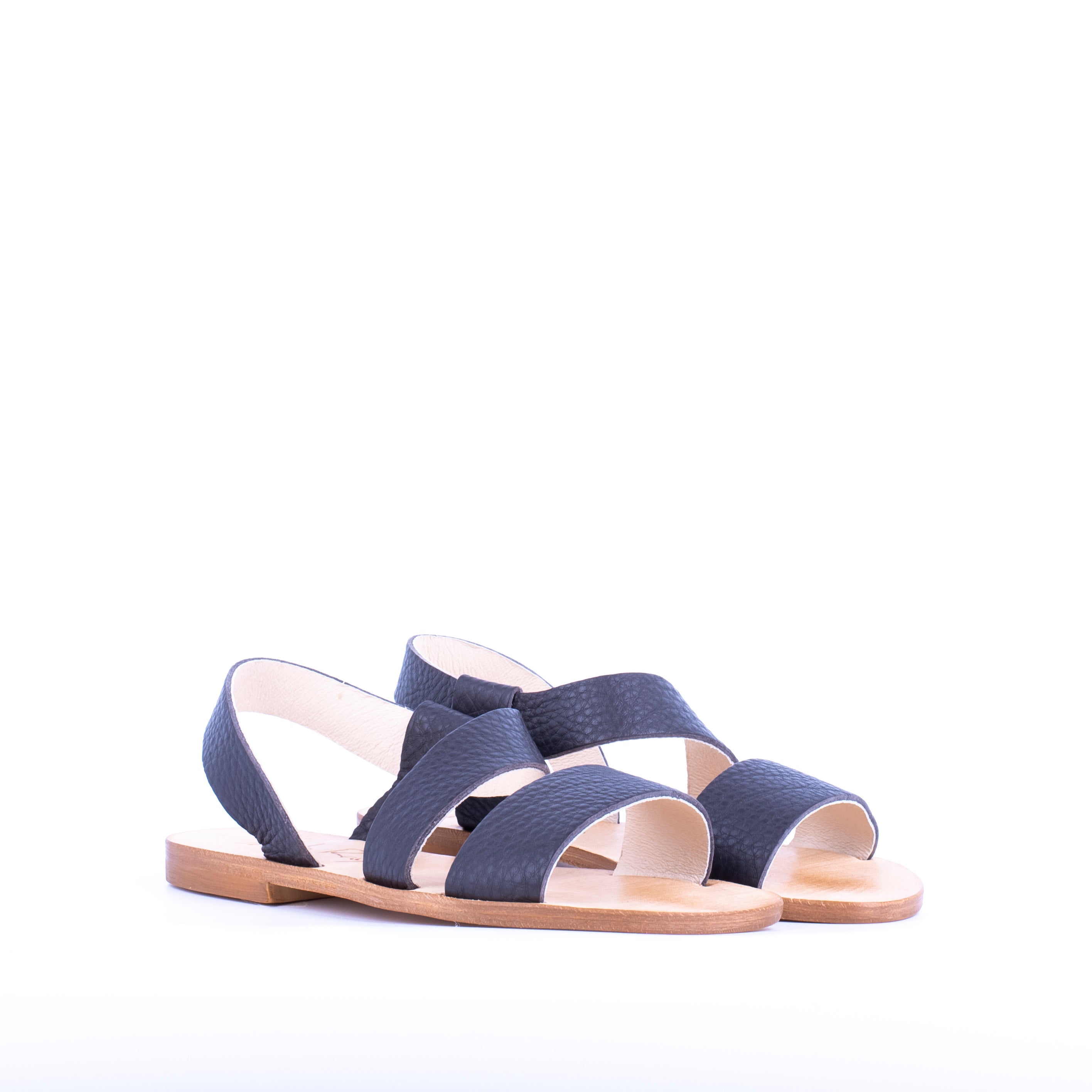 Doppo bull tdm - dark brown leather low sandal