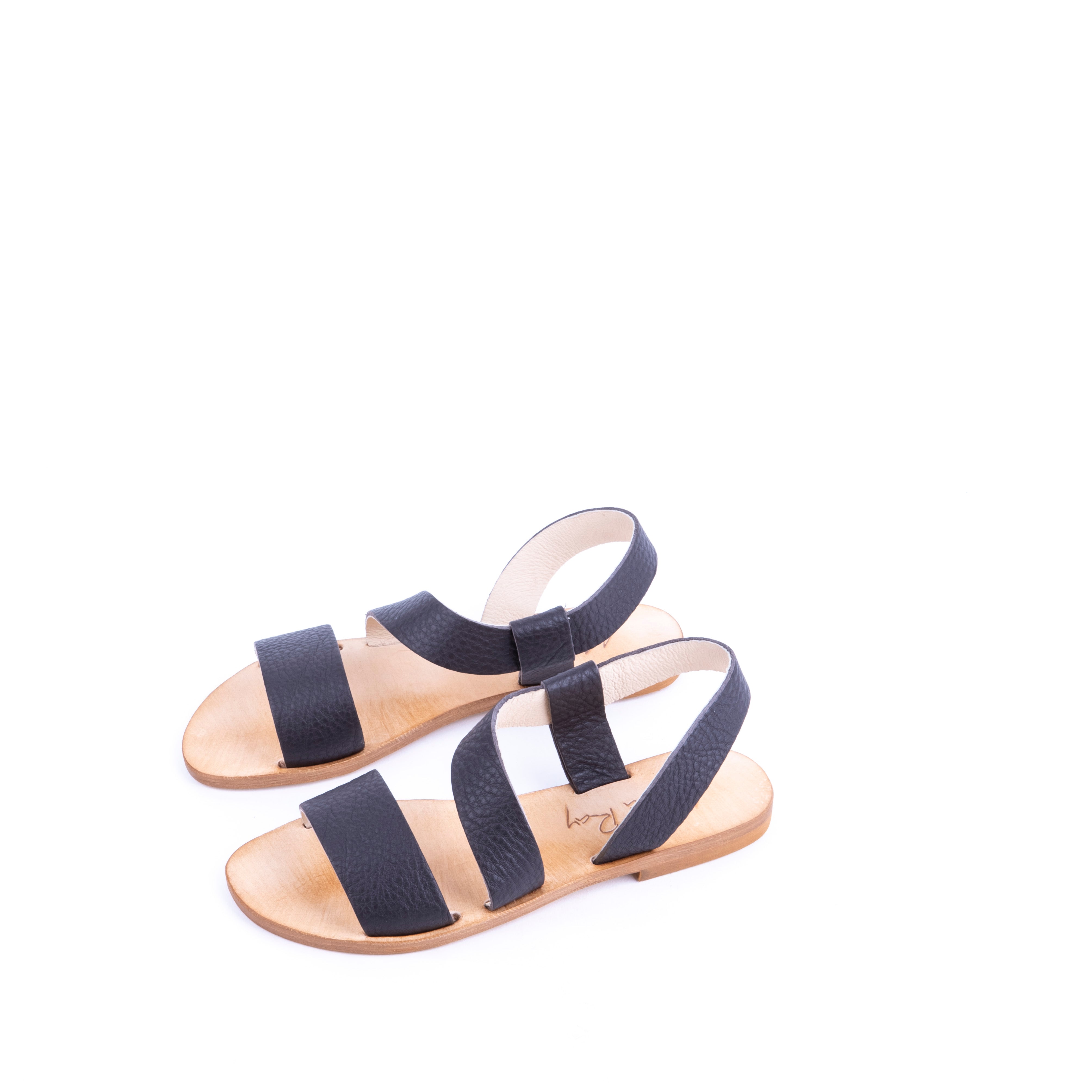 Doppo bull tdm - dark brown leather low sandal