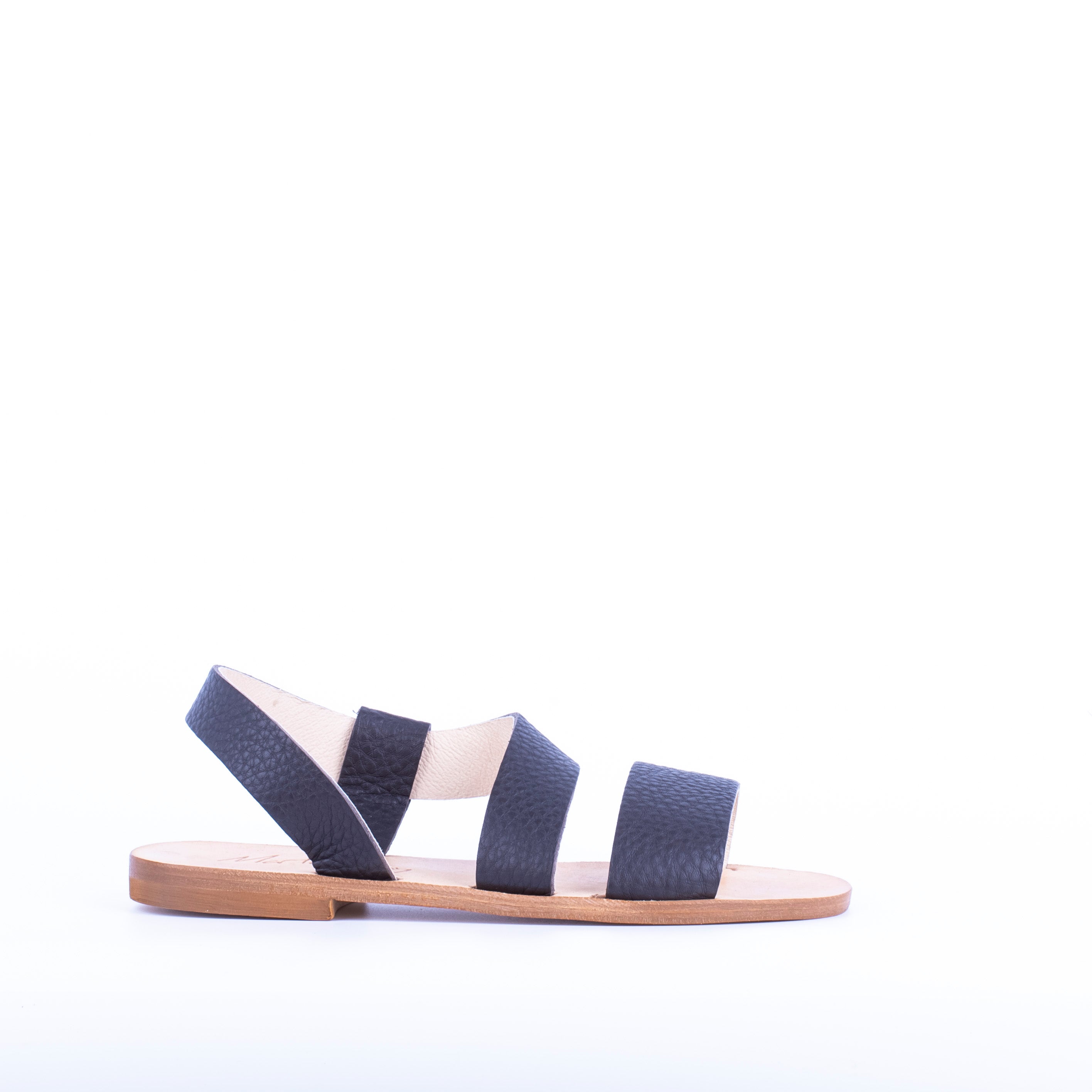 Doppo bull tdm - dark brown leather low sandal