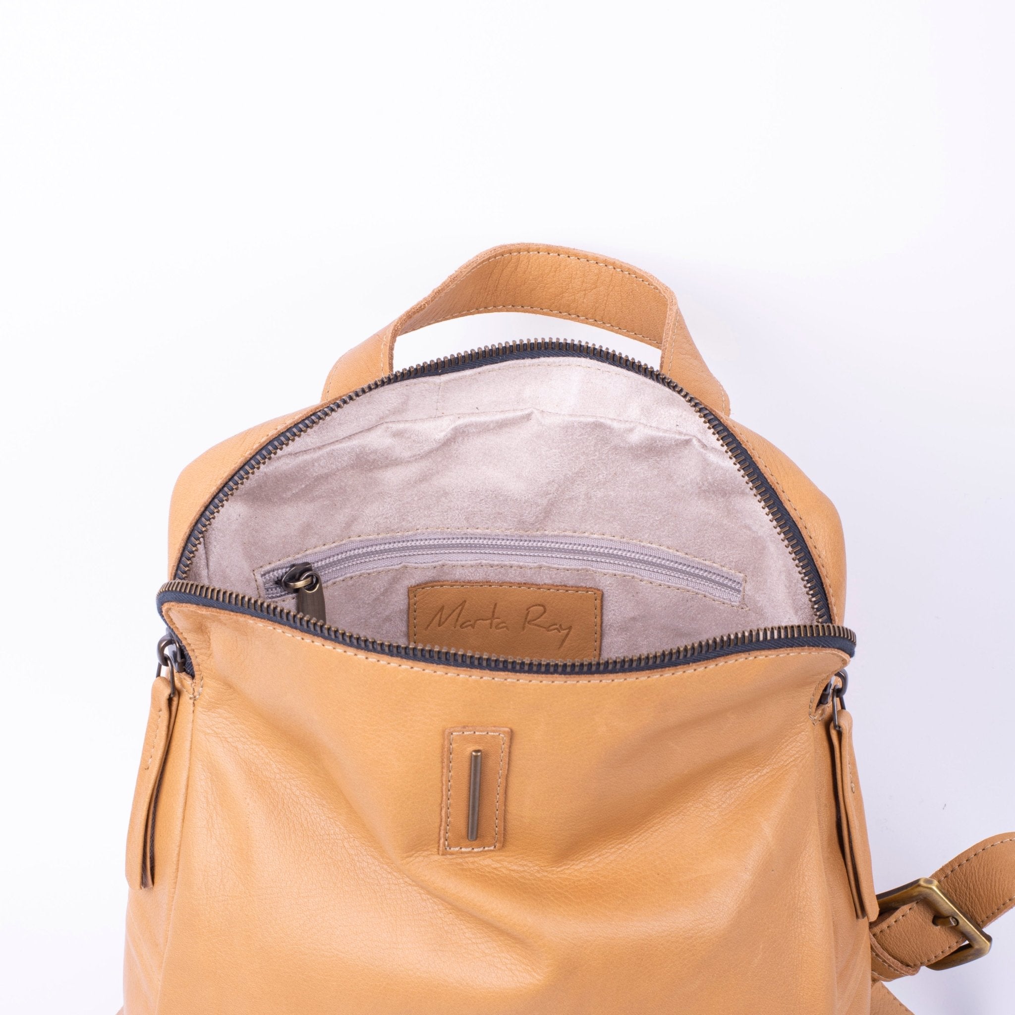 Seiko mousse camel - zaino medio in pelle color camel naturale - Marta Ray