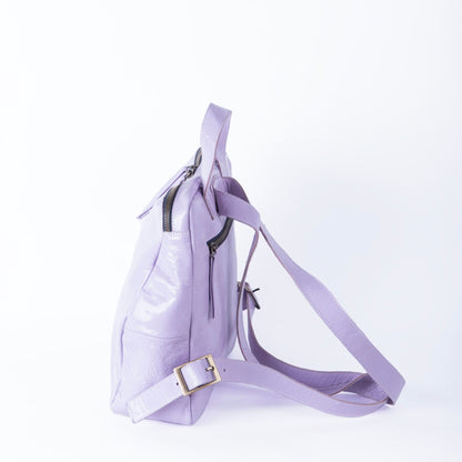 Seiko naplak glicine - zaino medio in pelle viola chiaro - Marta Ray
