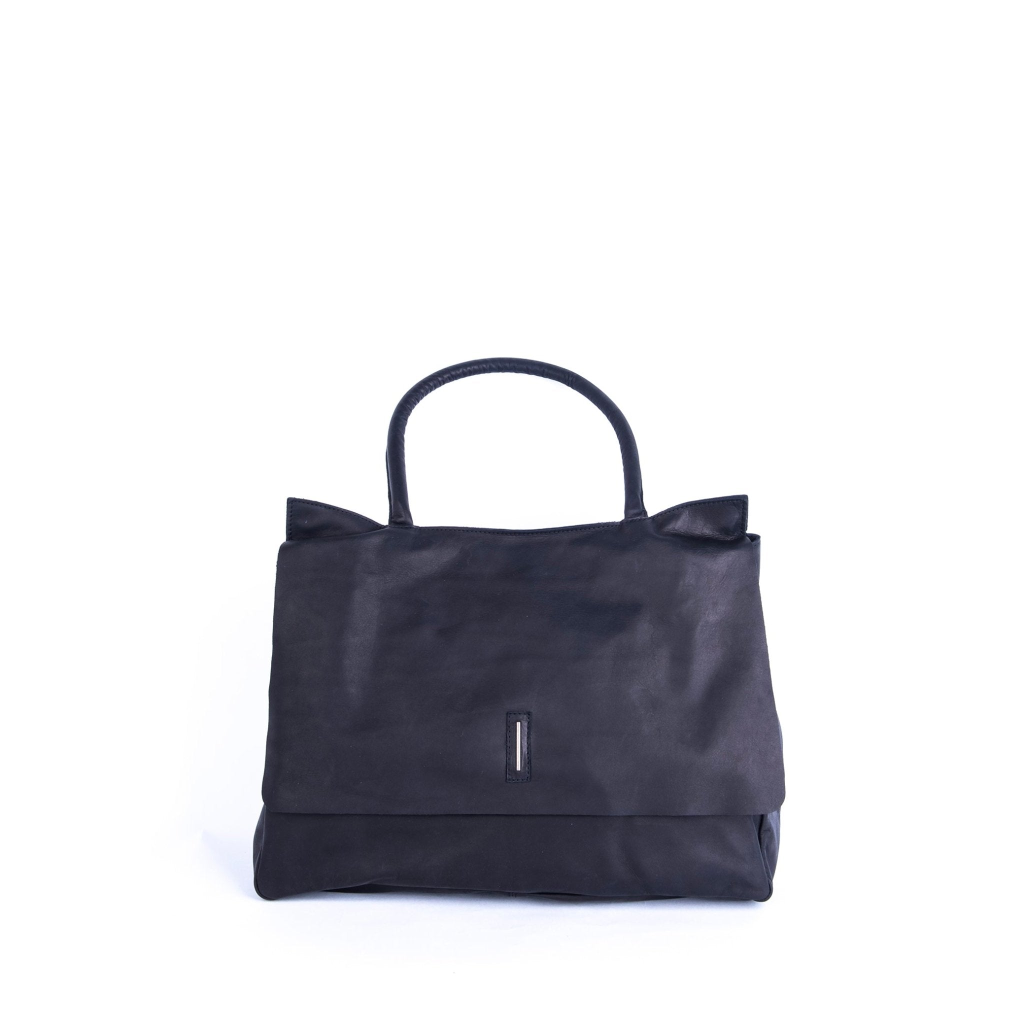 Selma cerato nero - borsa a tracolla in pelle nera - Marta Ray