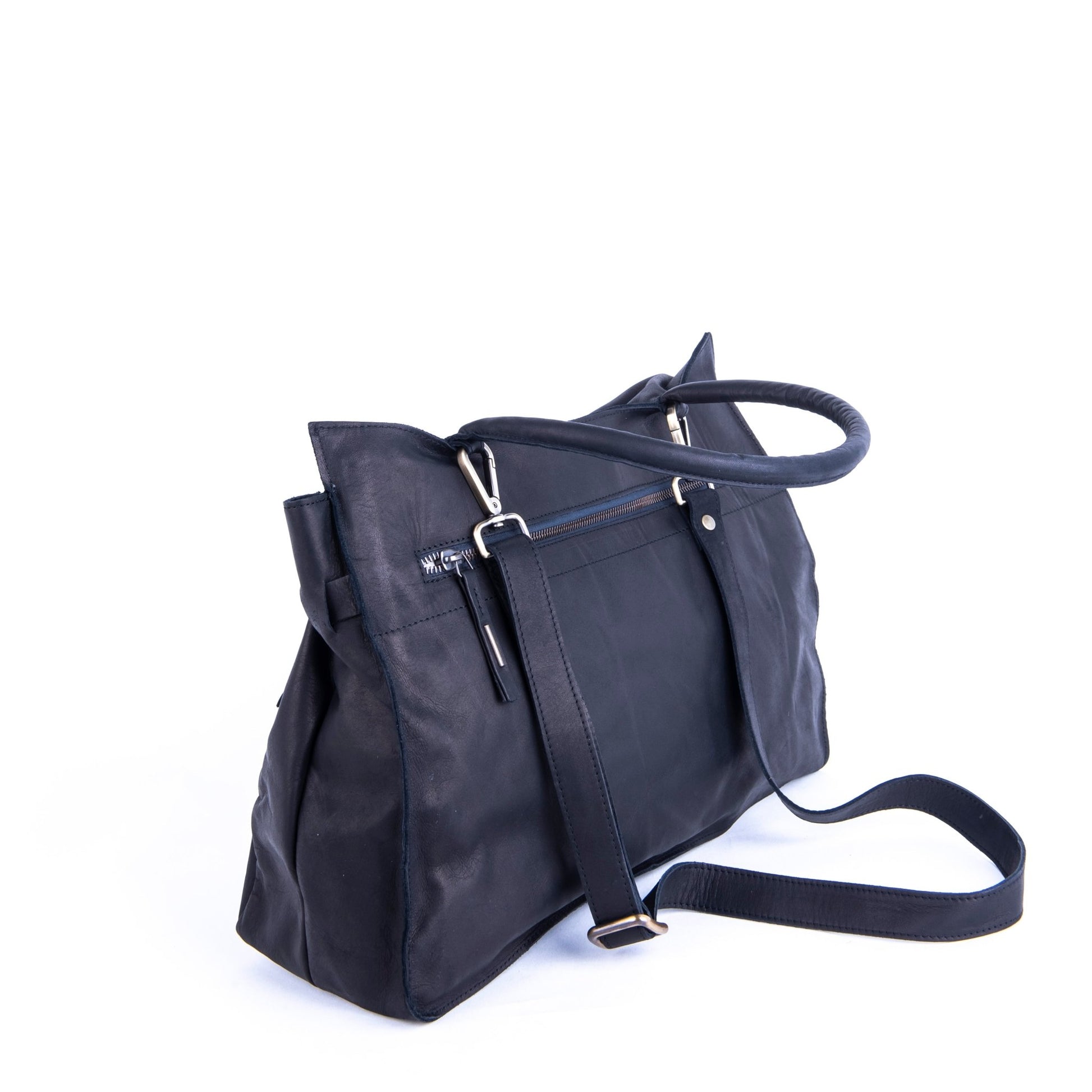 Selma cerato nero - borsa a tracolla in pelle nera - Marta Ray