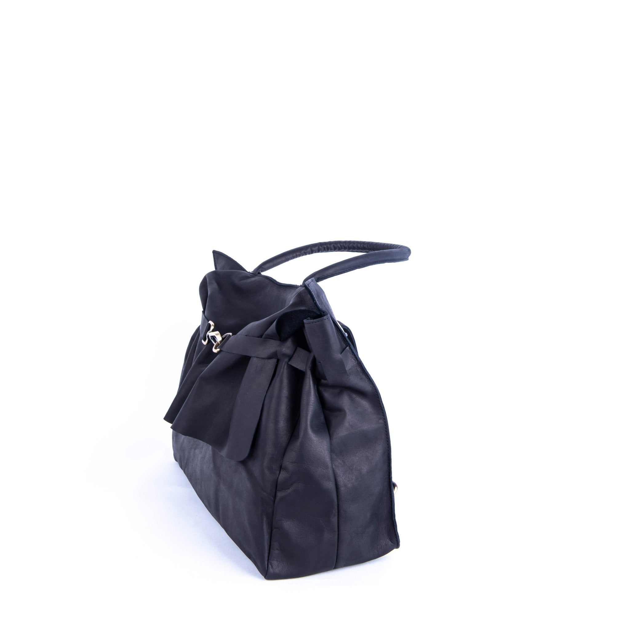 Selma cerato nero - borsa a tracolla in pelle nera - Marta Ray