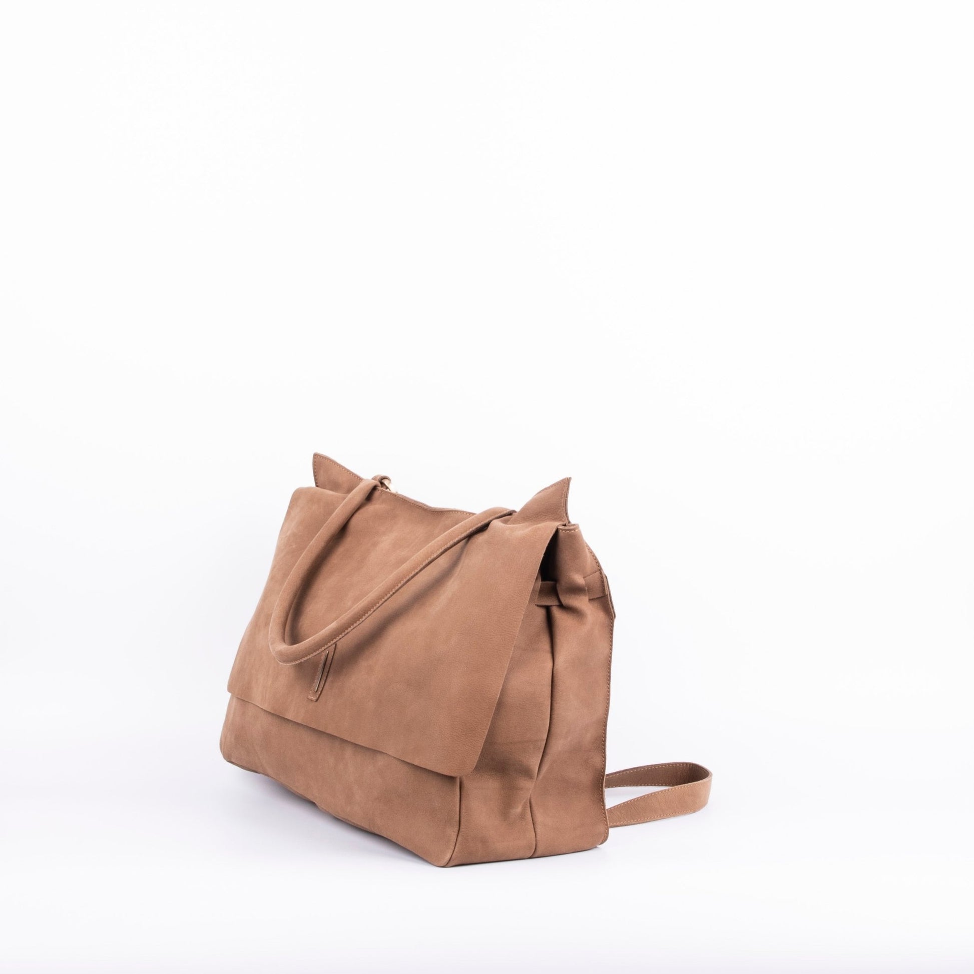 Selma long beach fango - borsa a tracolla in pelle beige - Marta Ray