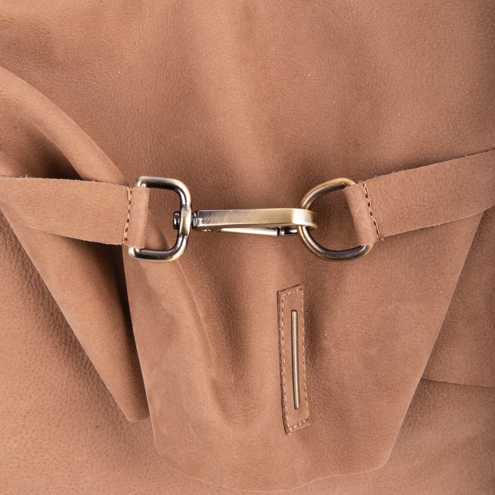 Selma long beach fango - borsa a tracolla in pelle beige - Marta Ray