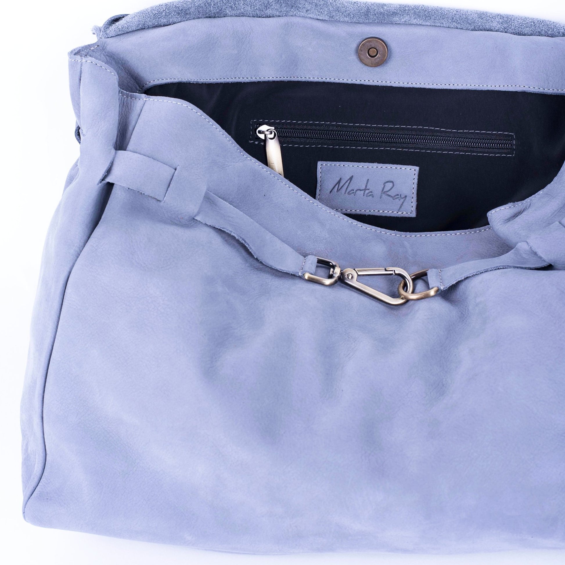 Selma long beach inky blue - borsa a tracolla in pelle grigio - Marta Ray