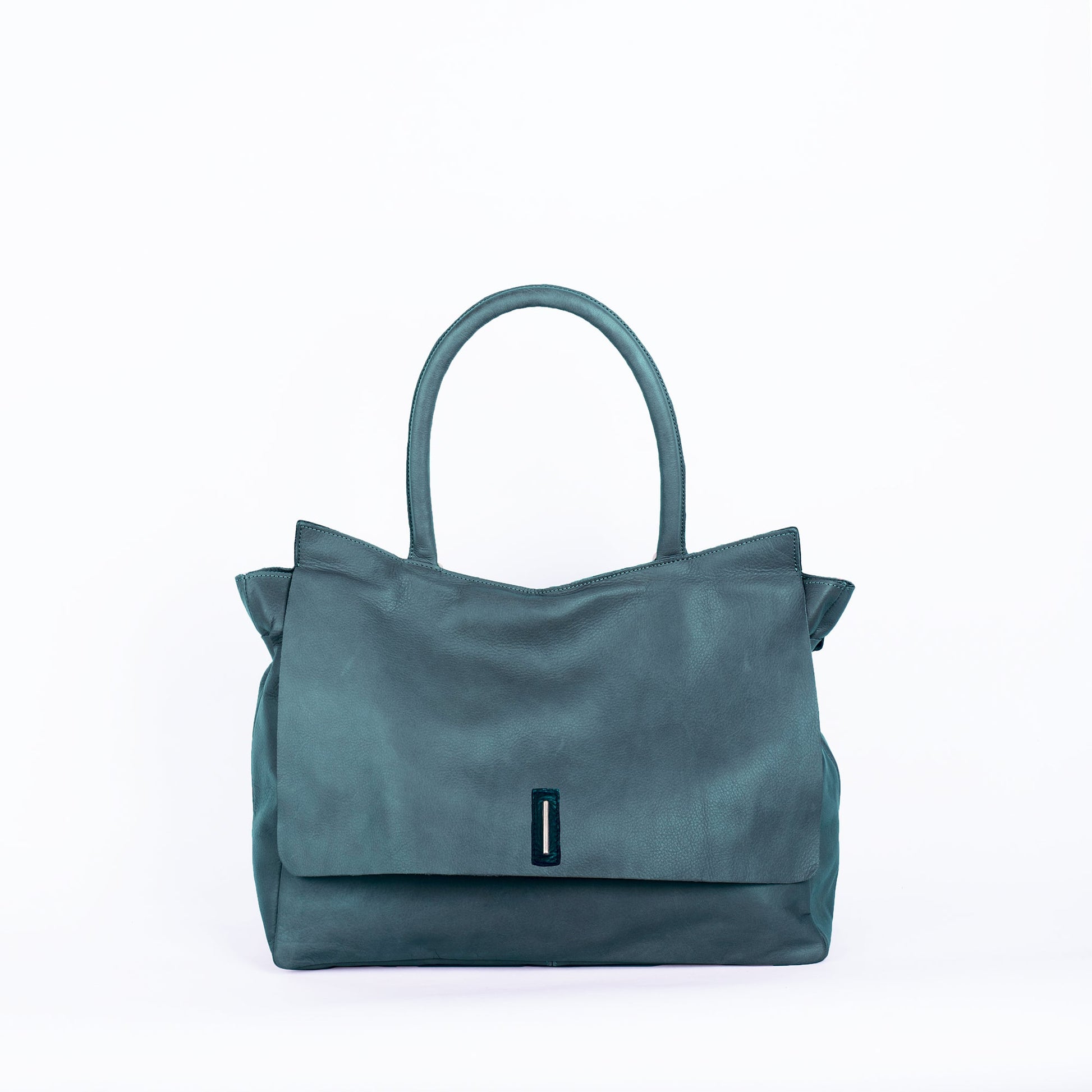 Selma mousse cardo marino - borsa a tracolla in pelle verde - Marta Ray